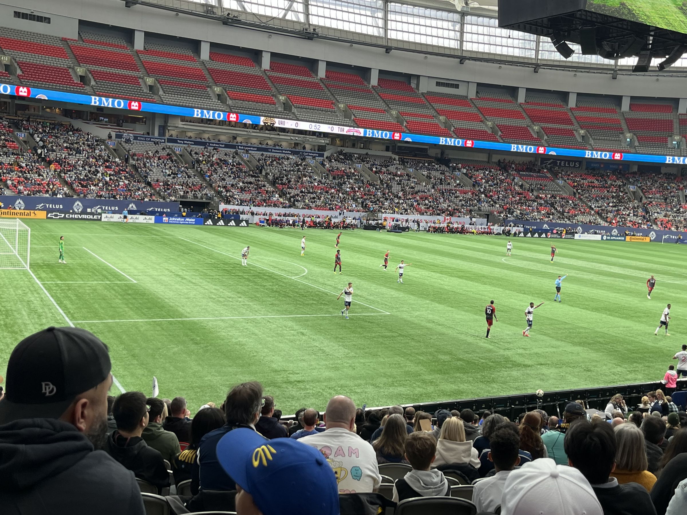 section 246, row t seat view  for soccer - bc place stadium