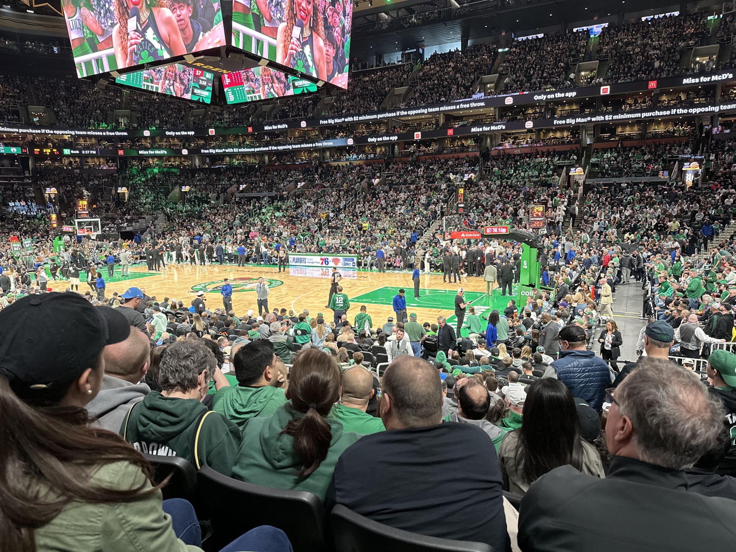 loge 10, row 13 seat view  for basketball - td garden