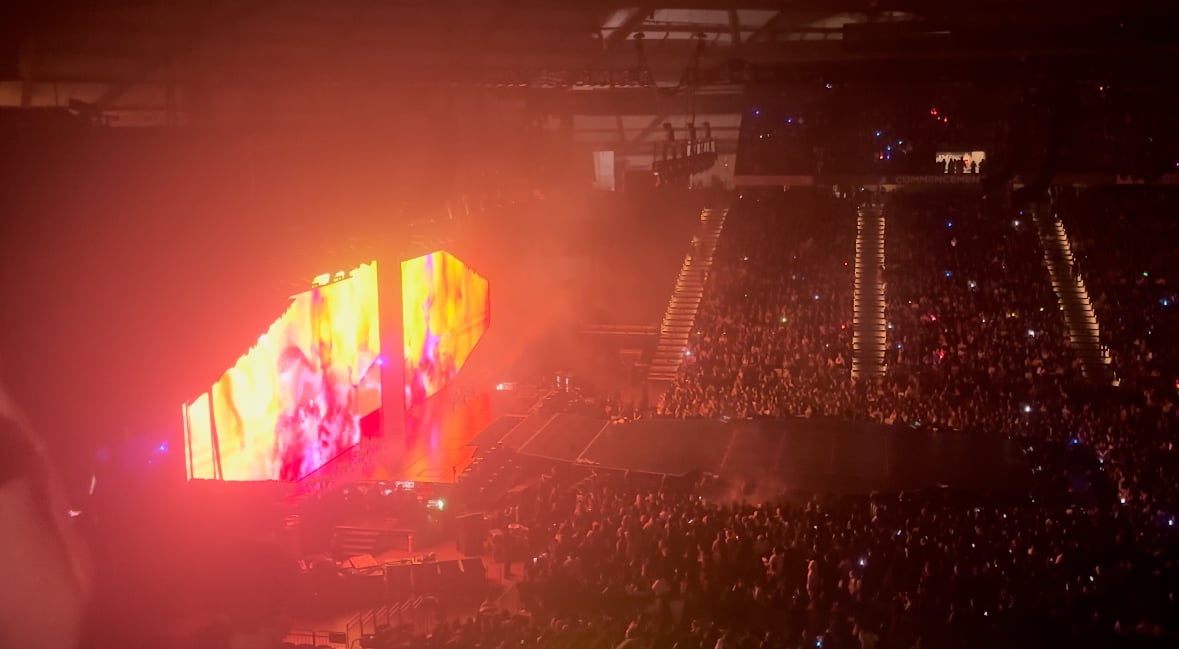 section 203, row h seat view  - tacoma dome