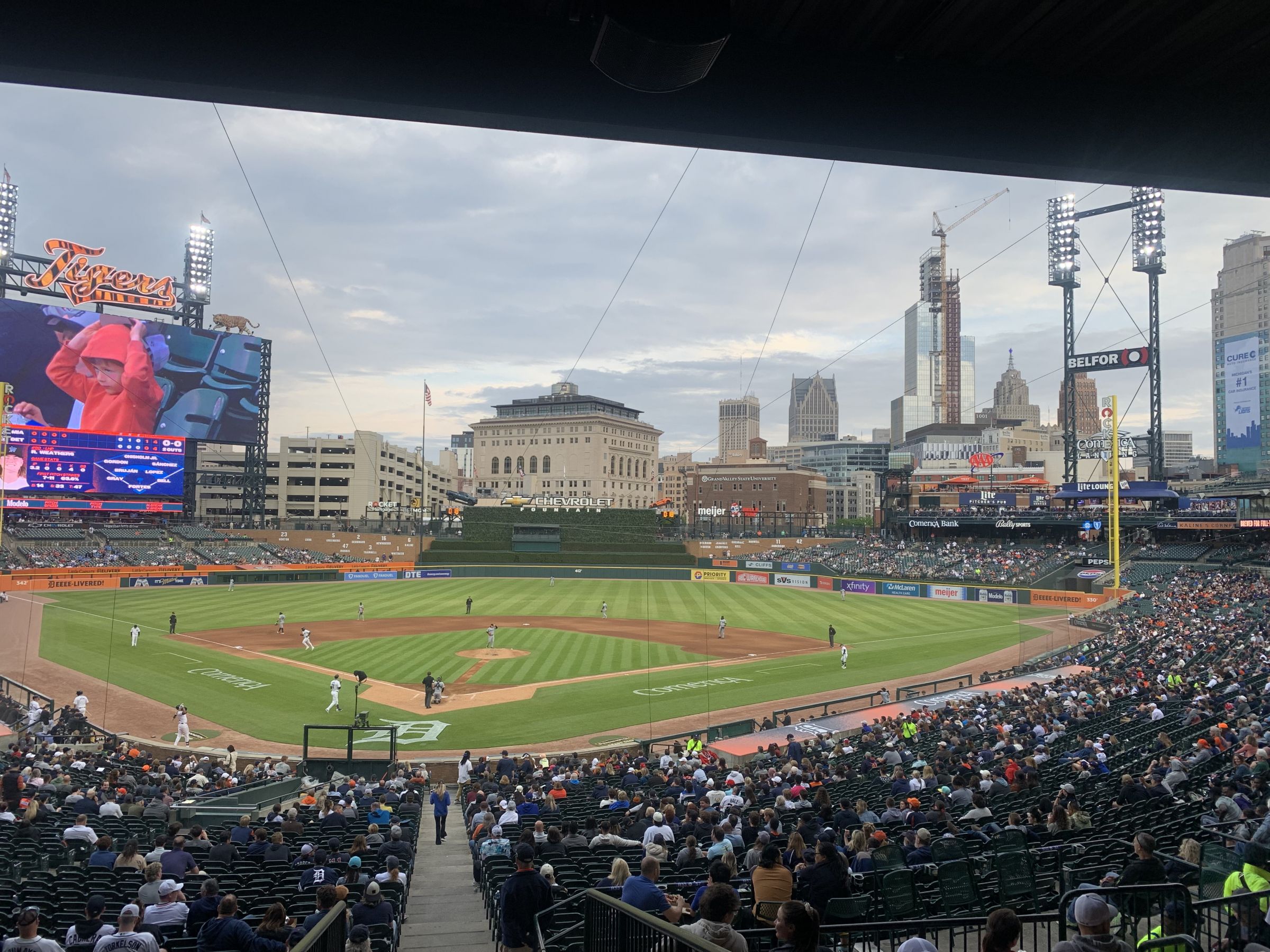 section 127, row 28 seat view  for baseball - comerica park