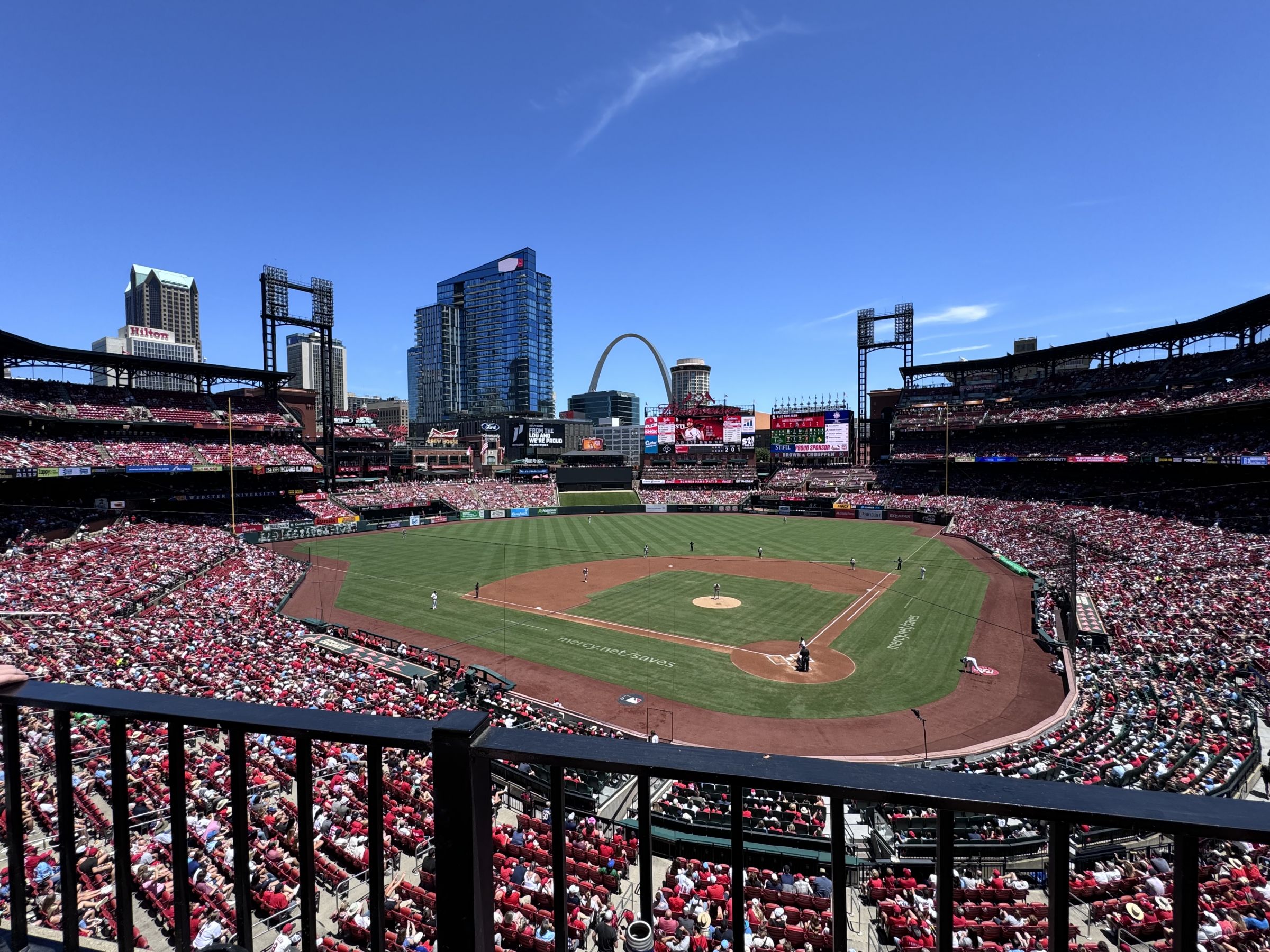 section 252, row 1 seat view  for baseball - busch stadium