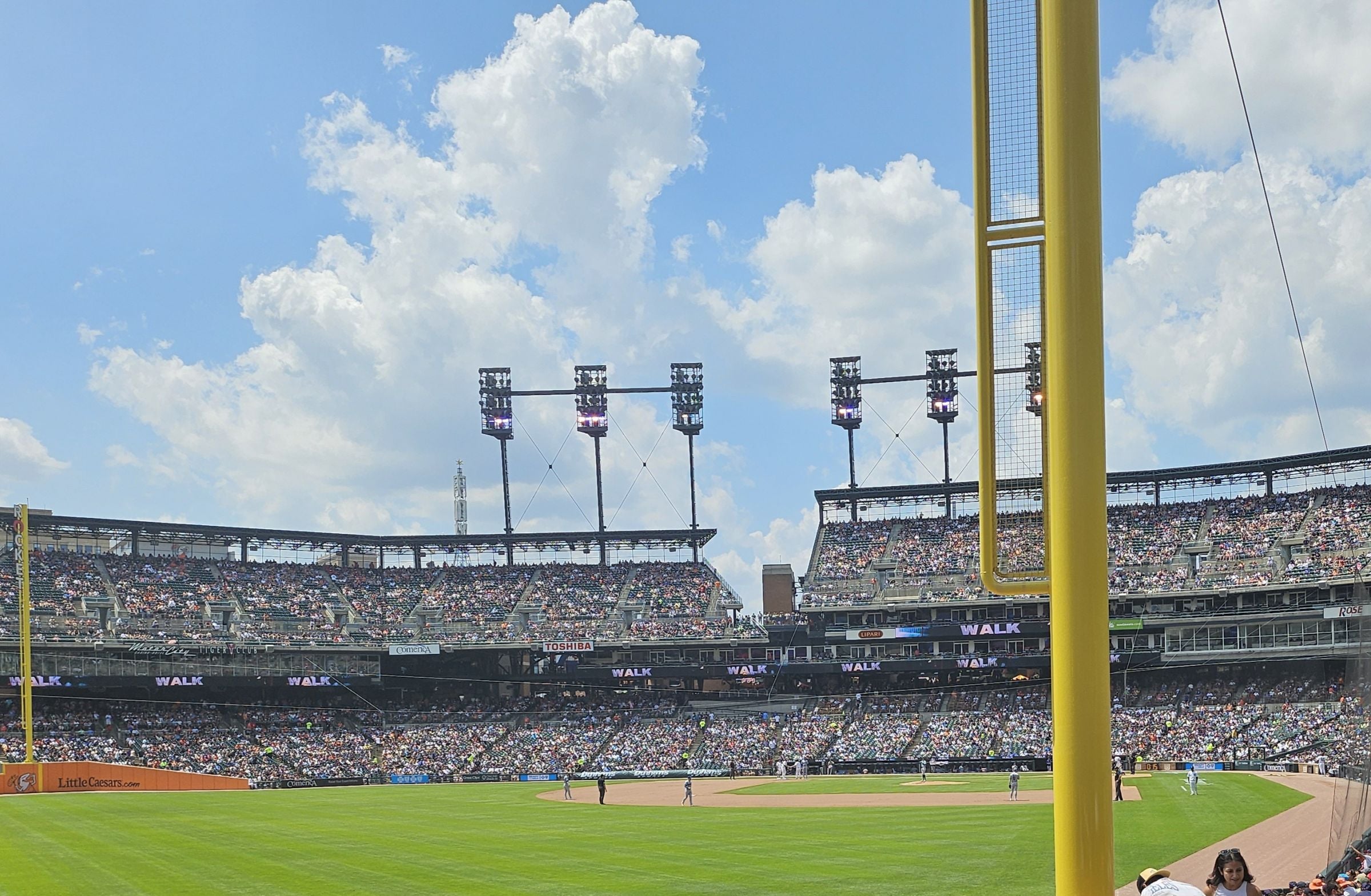 section 144, row m seat view  for baseball - comerica park
