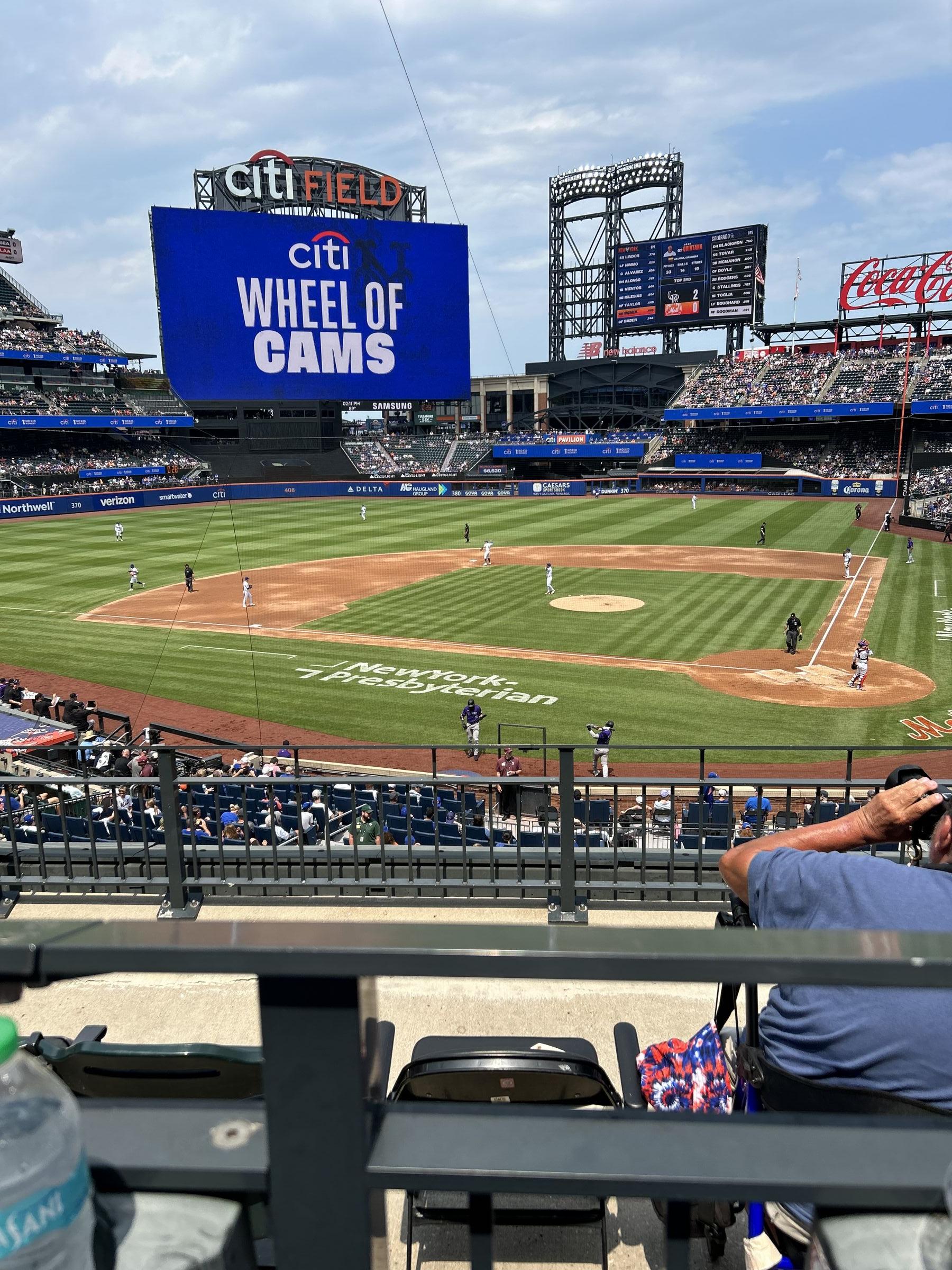 section 119, row 4 seat view  for baseball - citi field