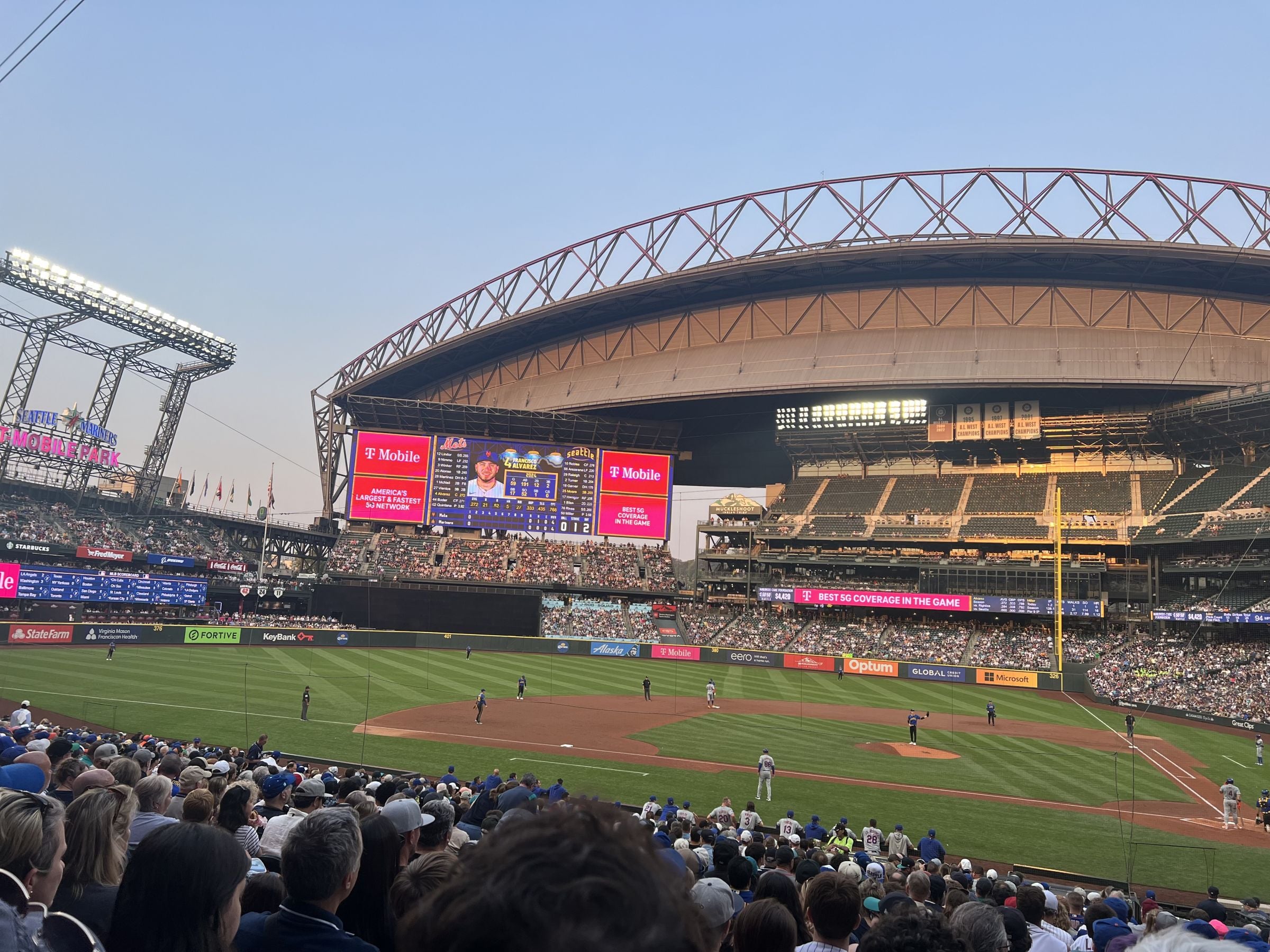section 136, row 30 seat view for baseball - t-mobile park