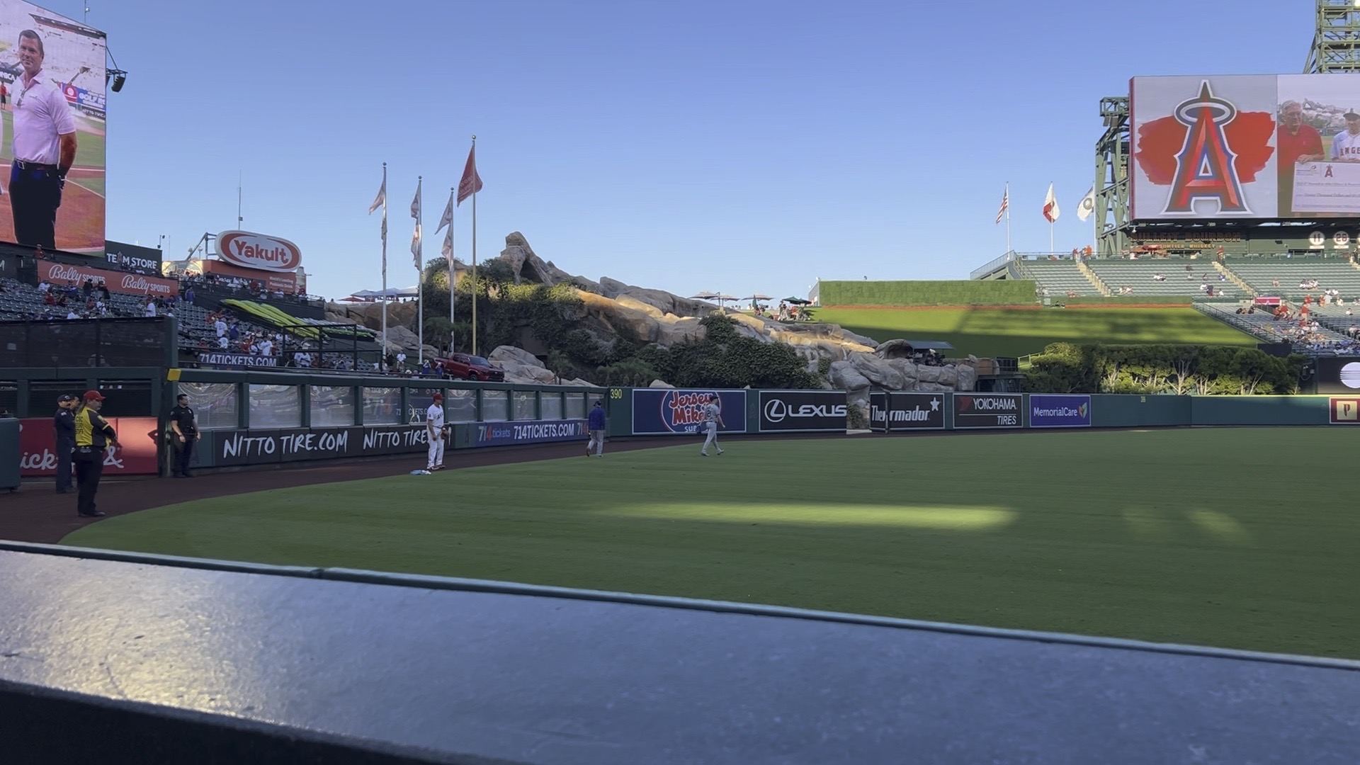 section 105, row a seat view  for baseball - angel stadium