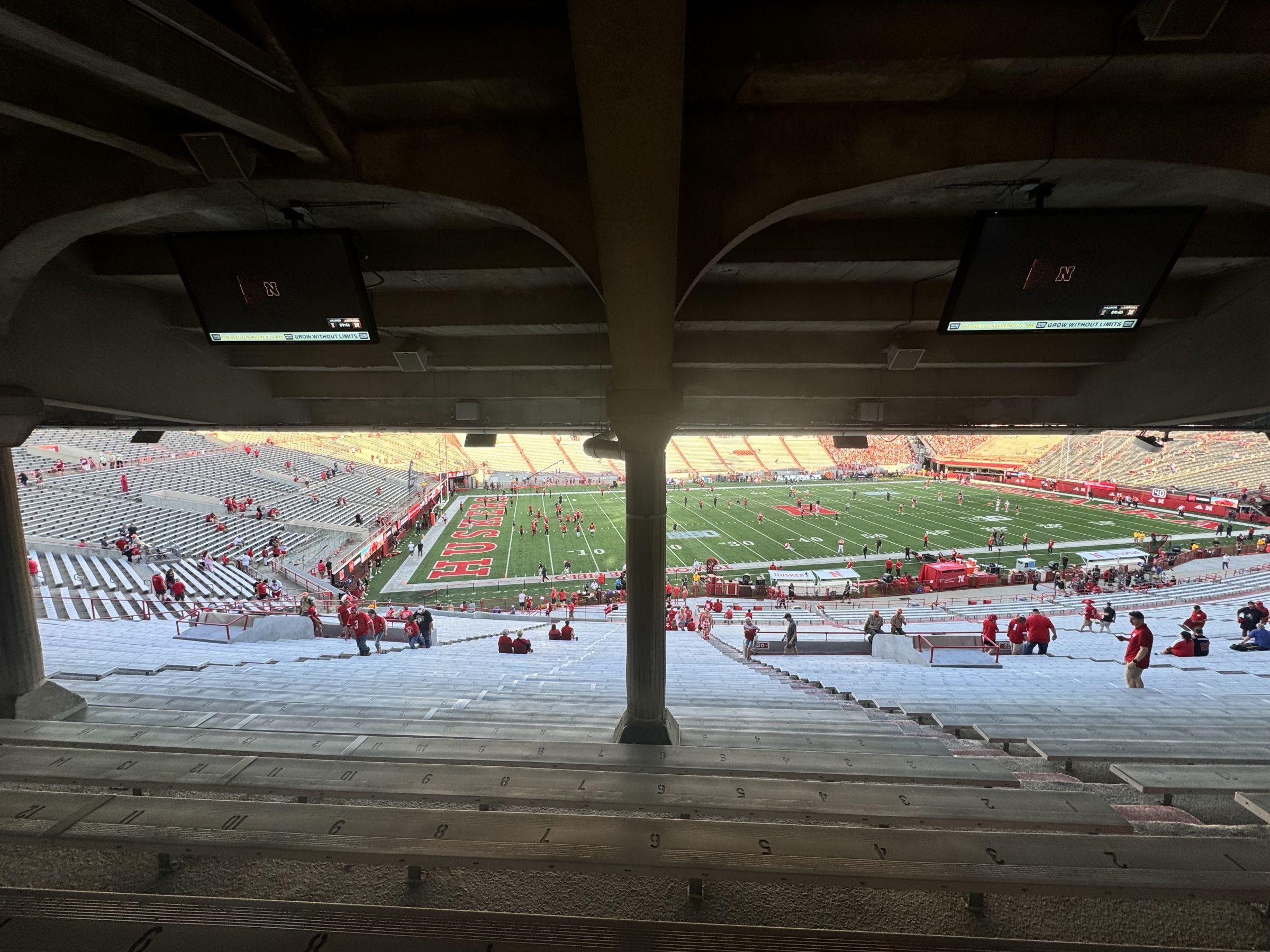 section 30, row 45 seat view  for football - memorial stadium (nebraska)
