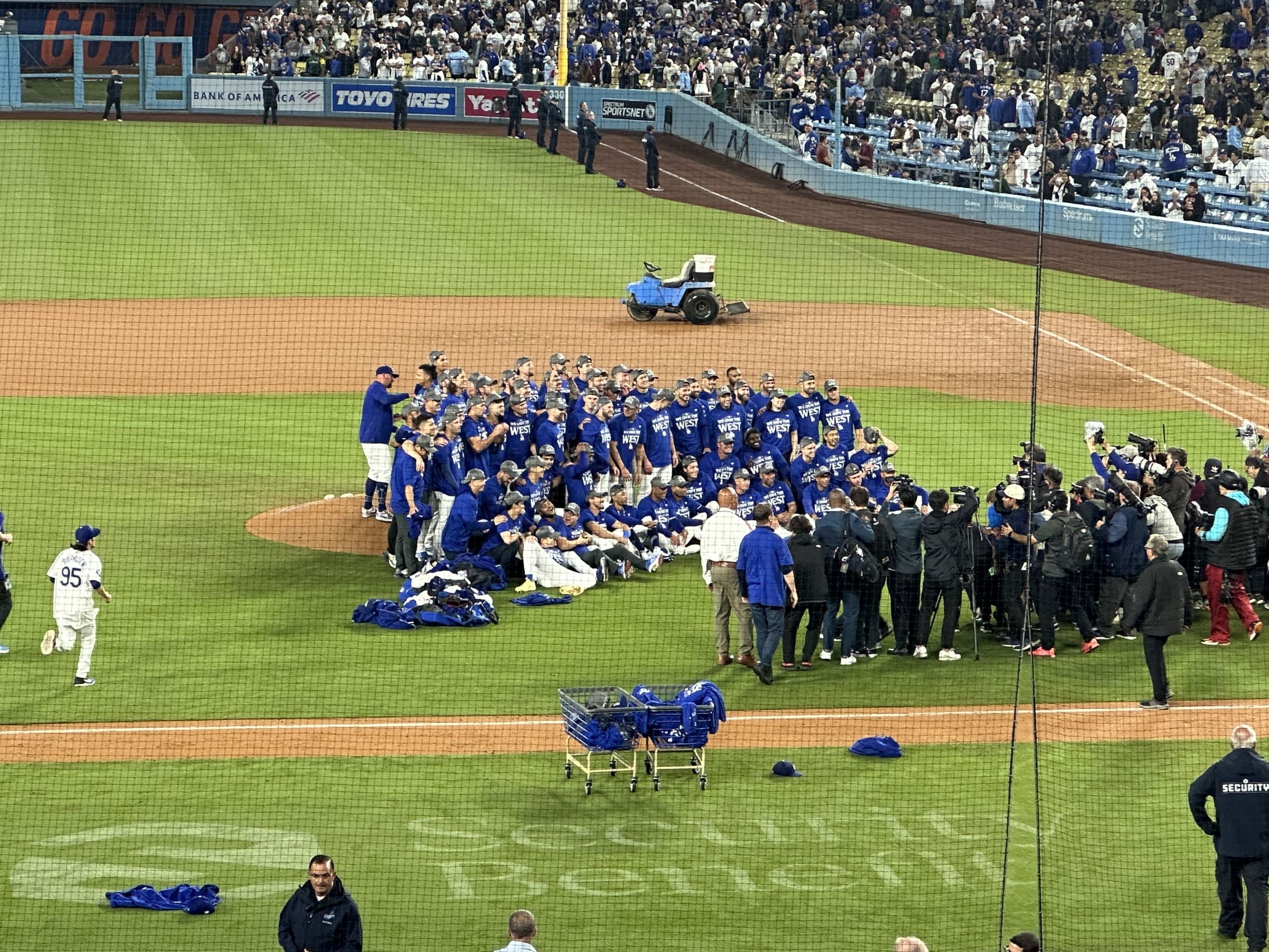 section 129, row a seat view for baseball - dodger stadium