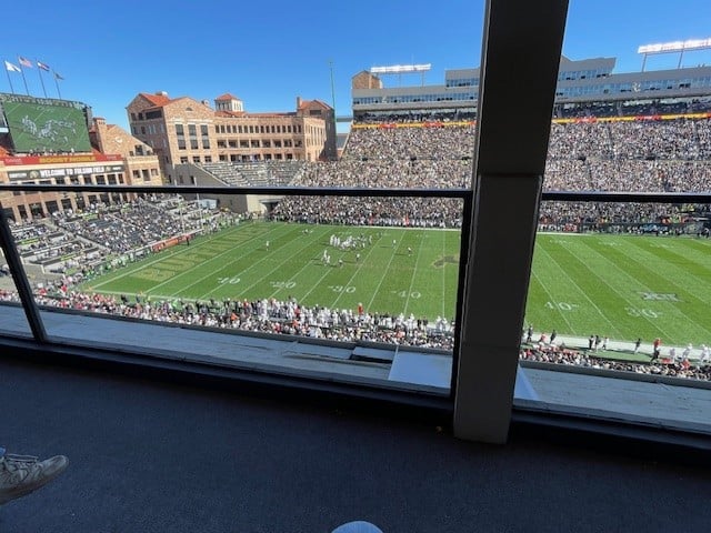 flatirons 401, row 1 seat view  for football - folsom field