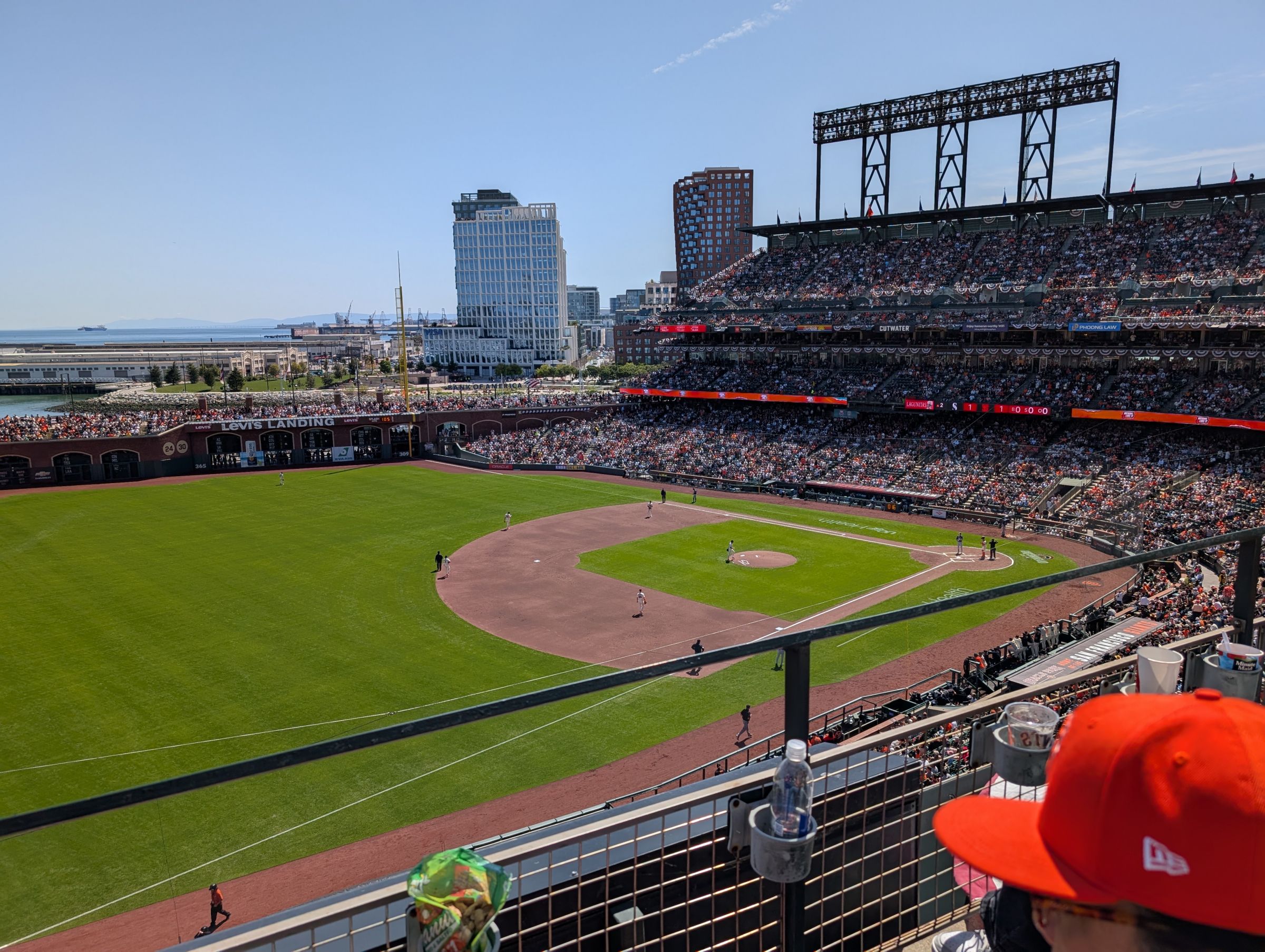 section 328, row b seat view  for baseball - oracle park