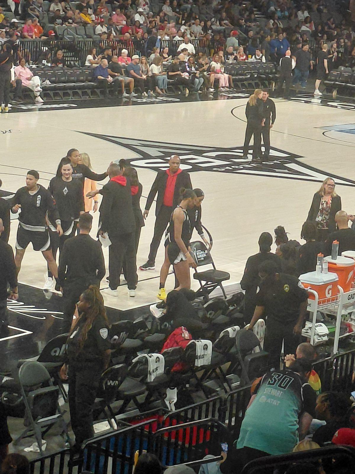 section 116, row m seat view  for basketball - michelob ultra arena