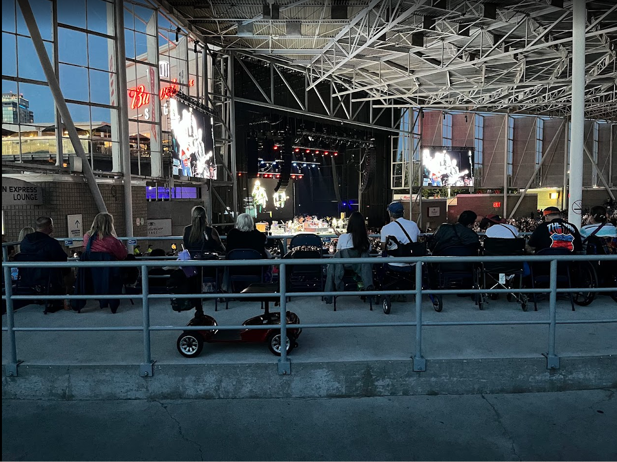 section 410, row a seat view  - budweiser stage