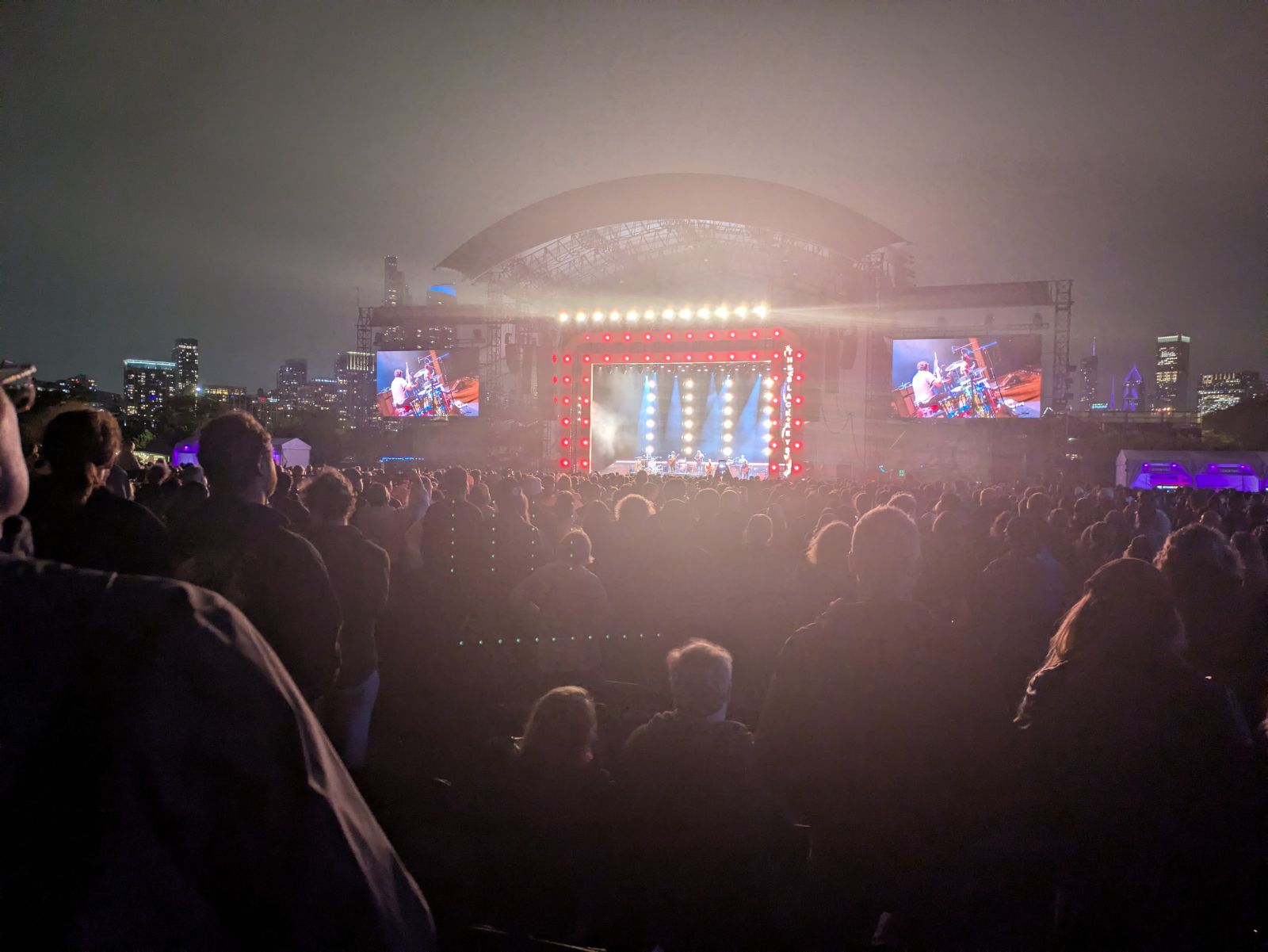 section 307, row p seat view  - huntington bank pavilion (at northerly island)