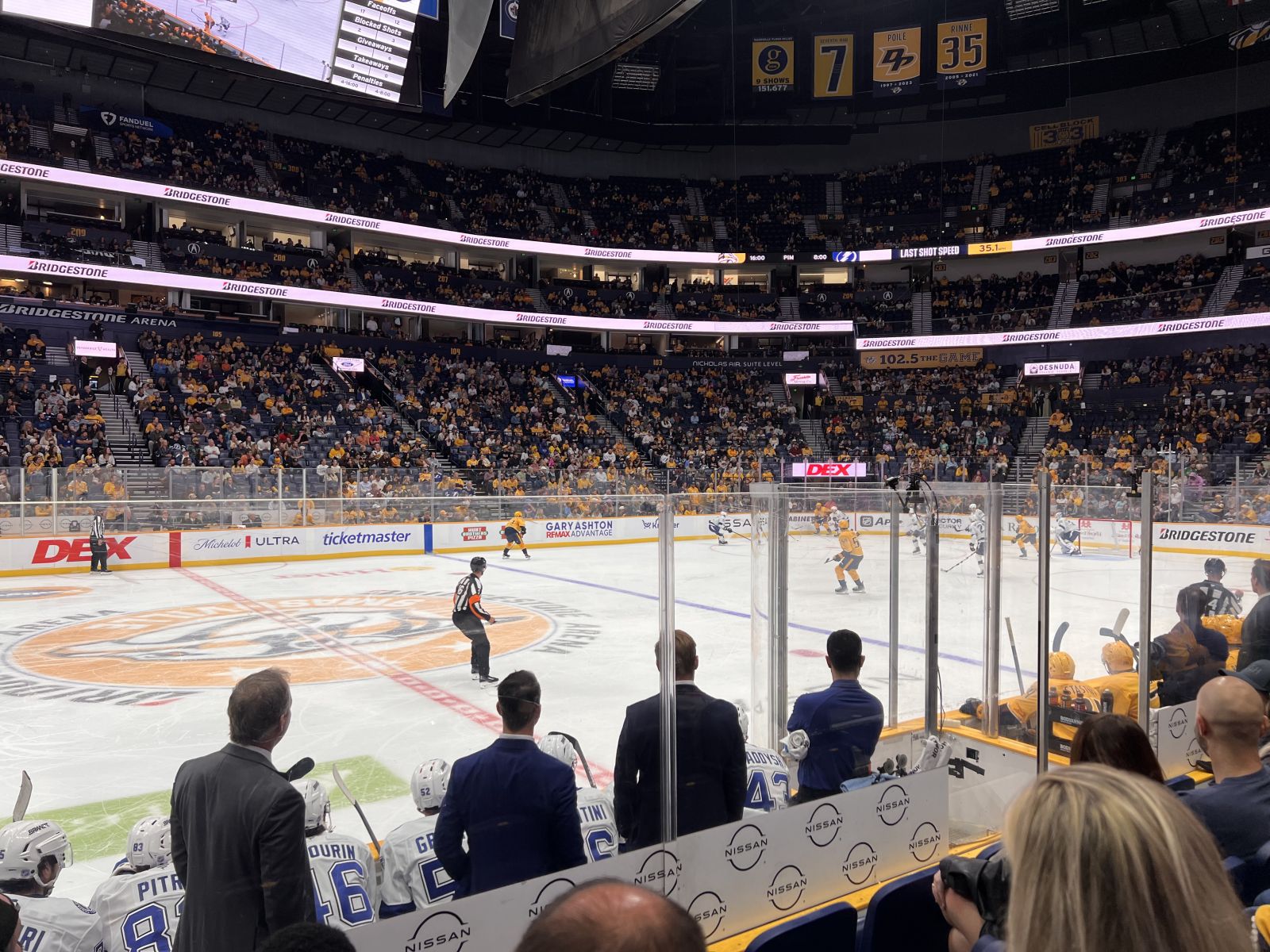 section 115, row gg seat view  for hockey - bridgestone arena