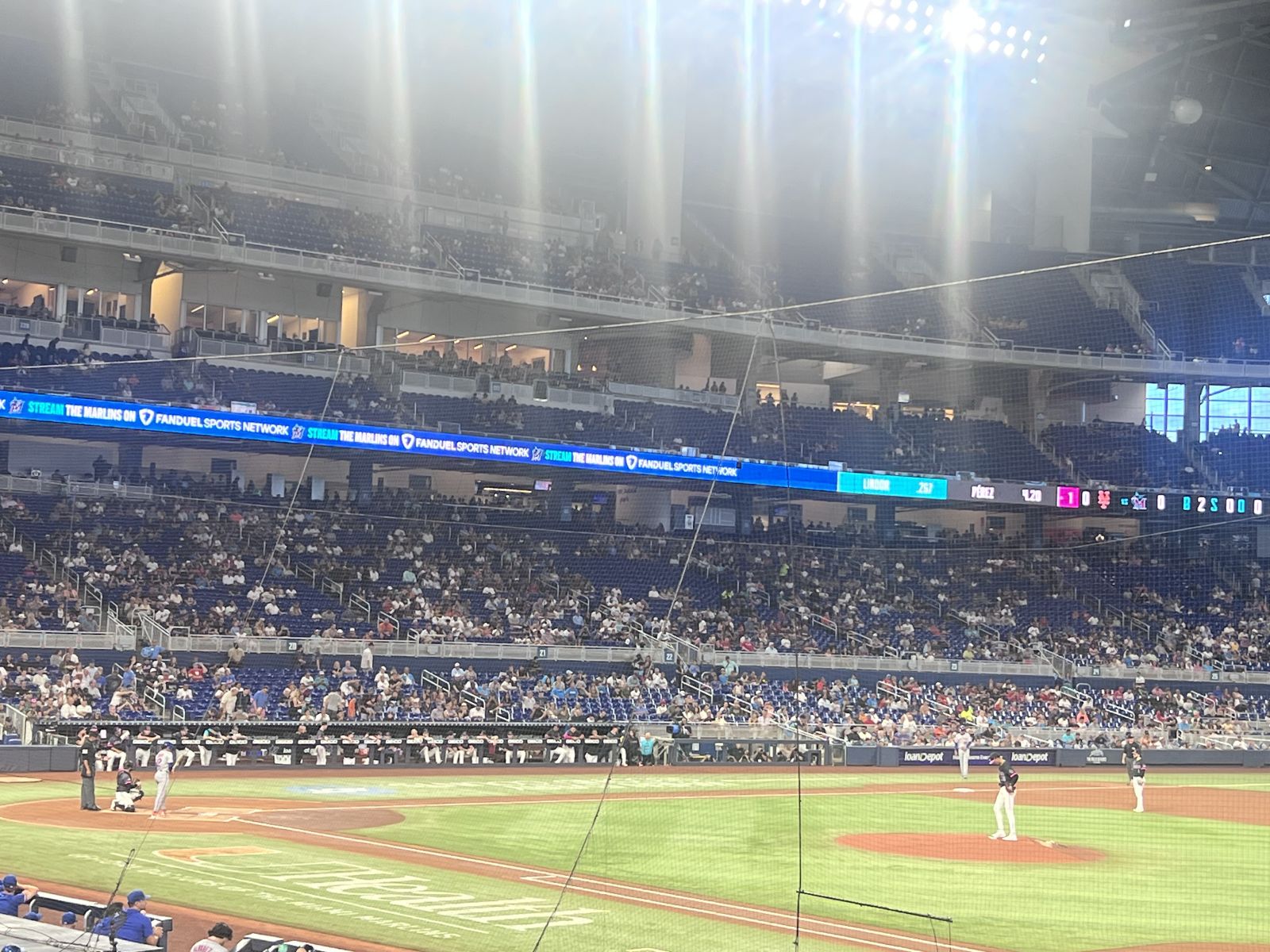 section 7, row 2 seat view  for baseball - loandepot park