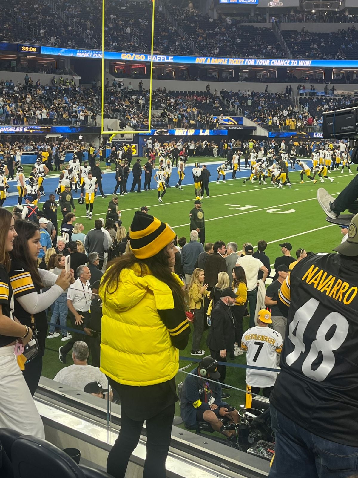club 130, row 4 seat view  for football - sofi stadium