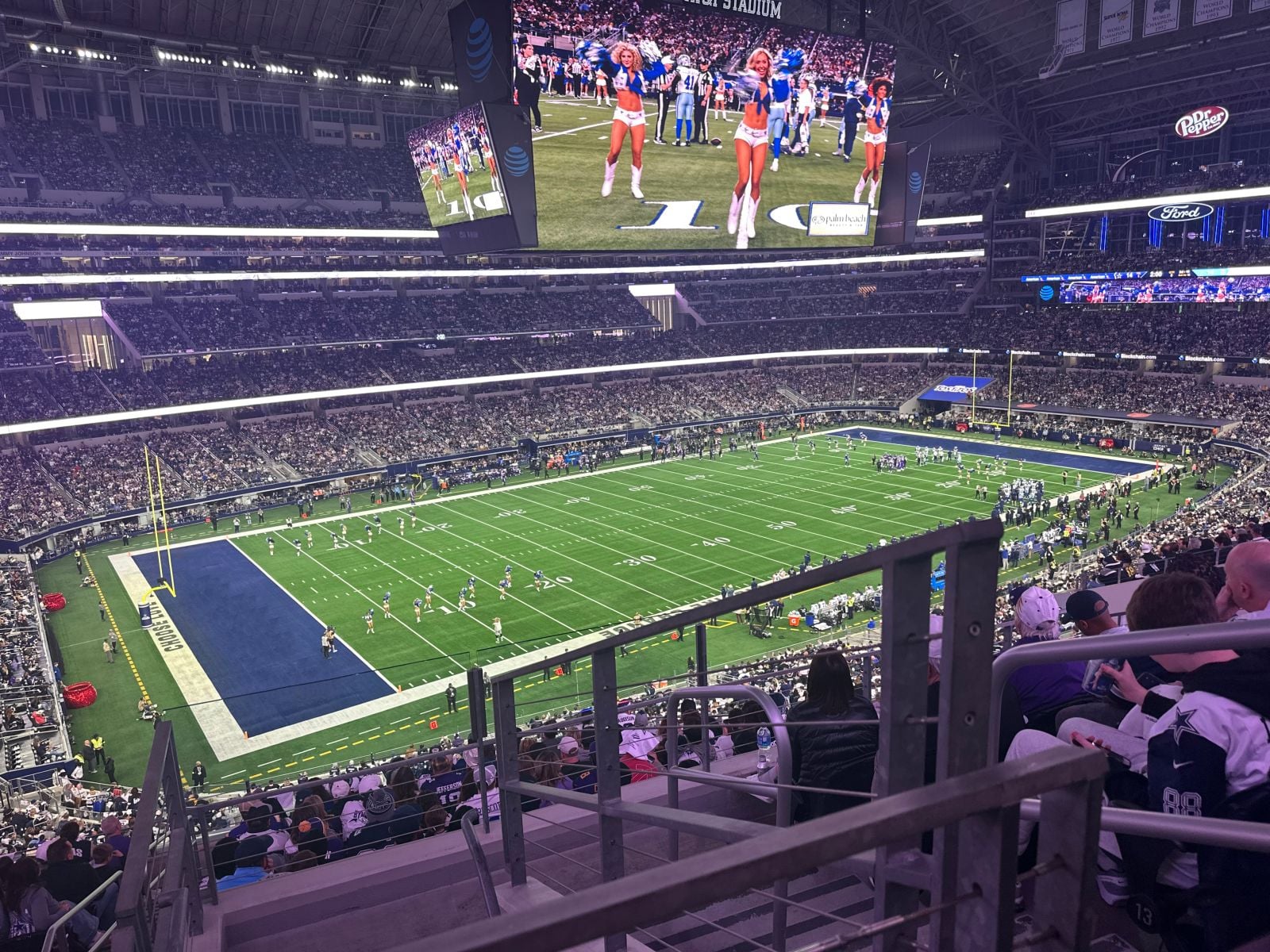 section 316, row 15 seat view for football - at&t stadium (cowboys stadium)