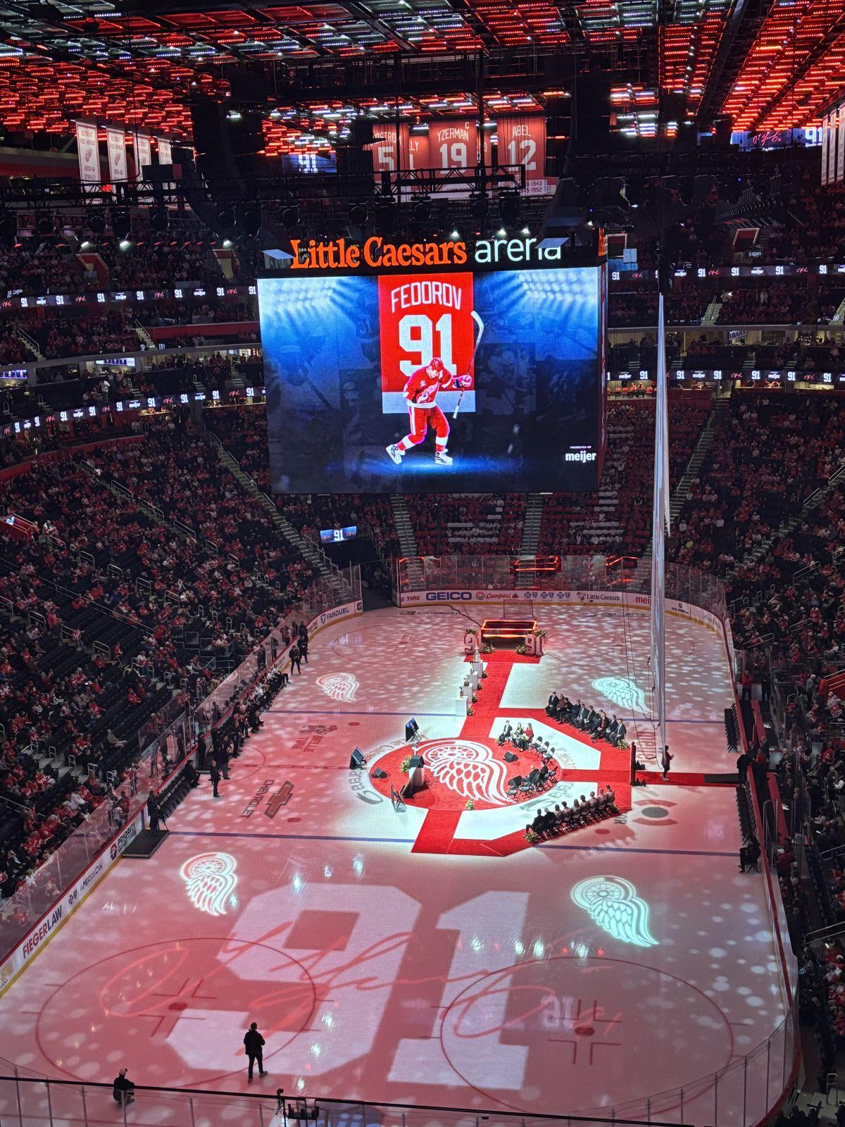 section 204, row 4 seat view  for hockey - little caesars arena