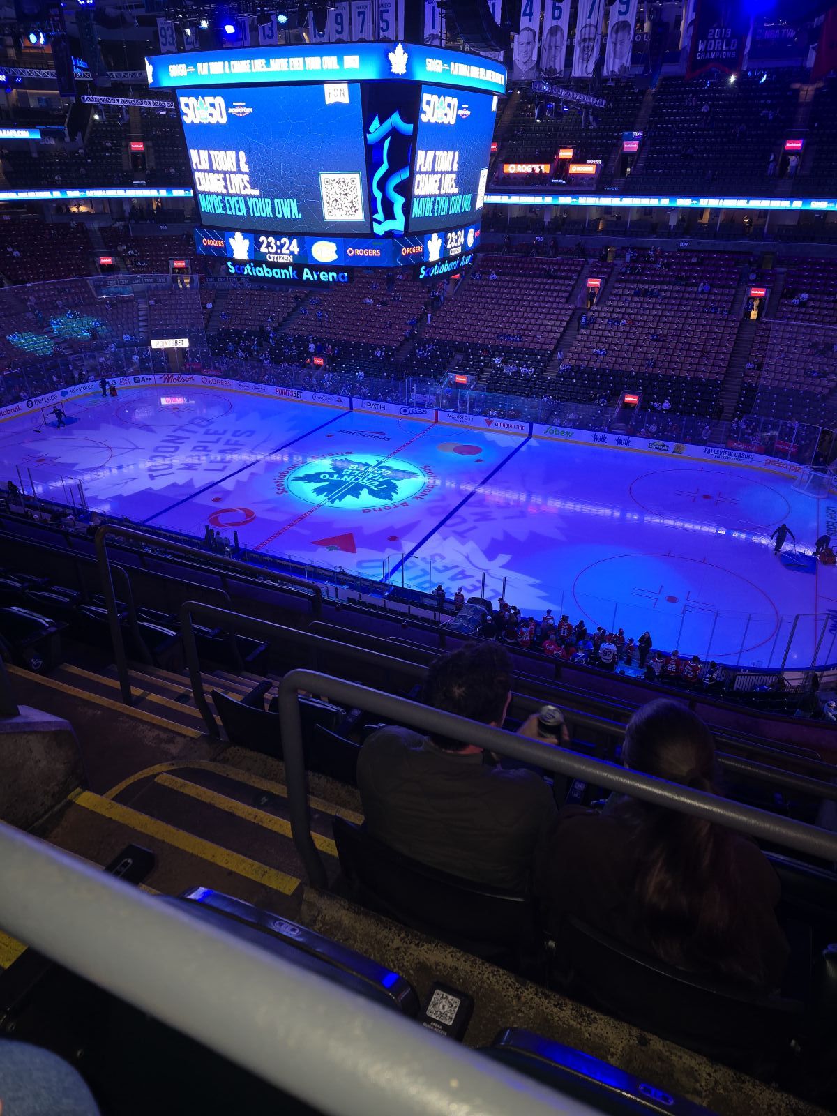 section 309, row 6 seat view  for hockey - scotiabank arena