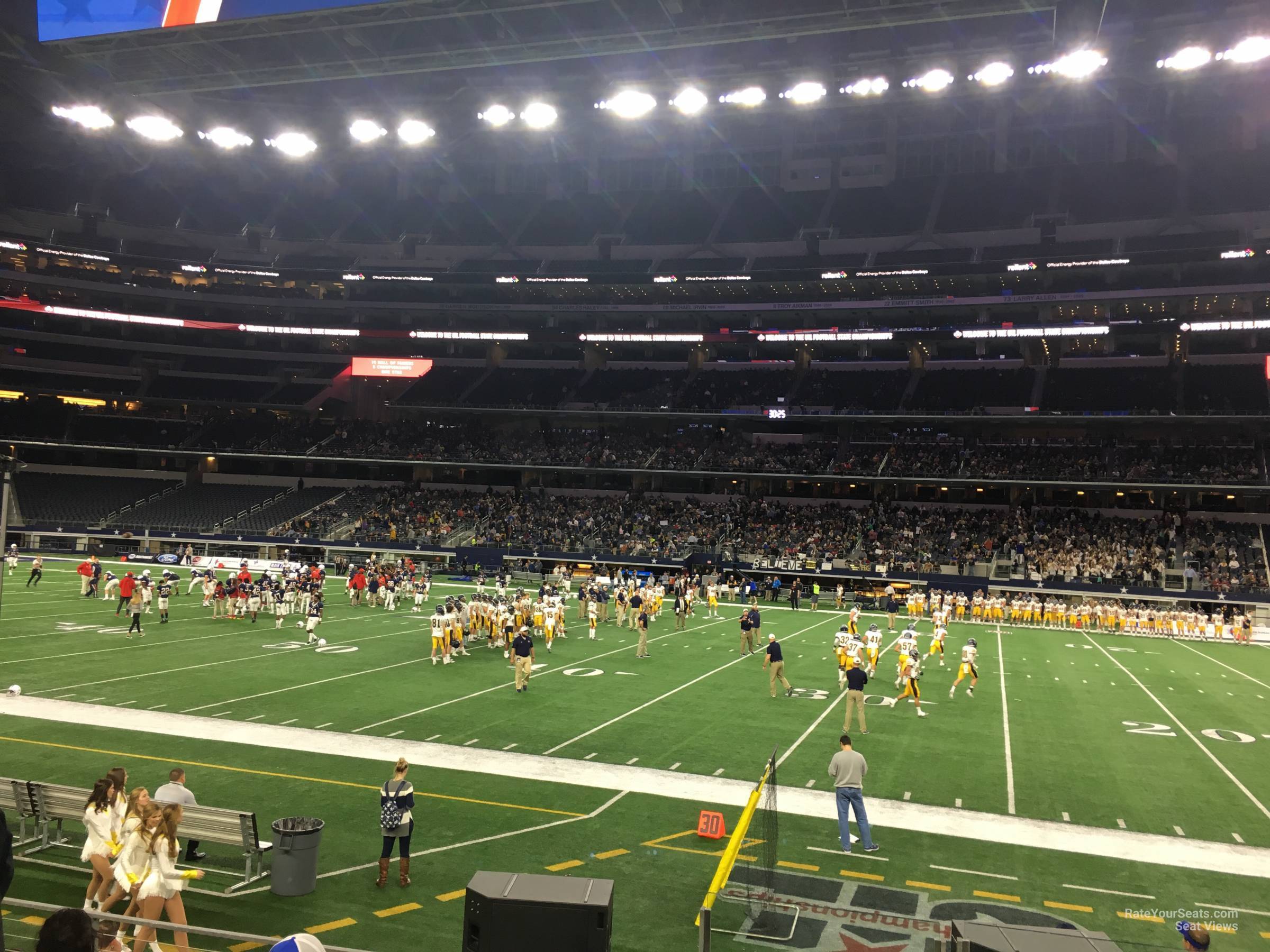 section c108, row 4 seat view  for football - at&t stadium