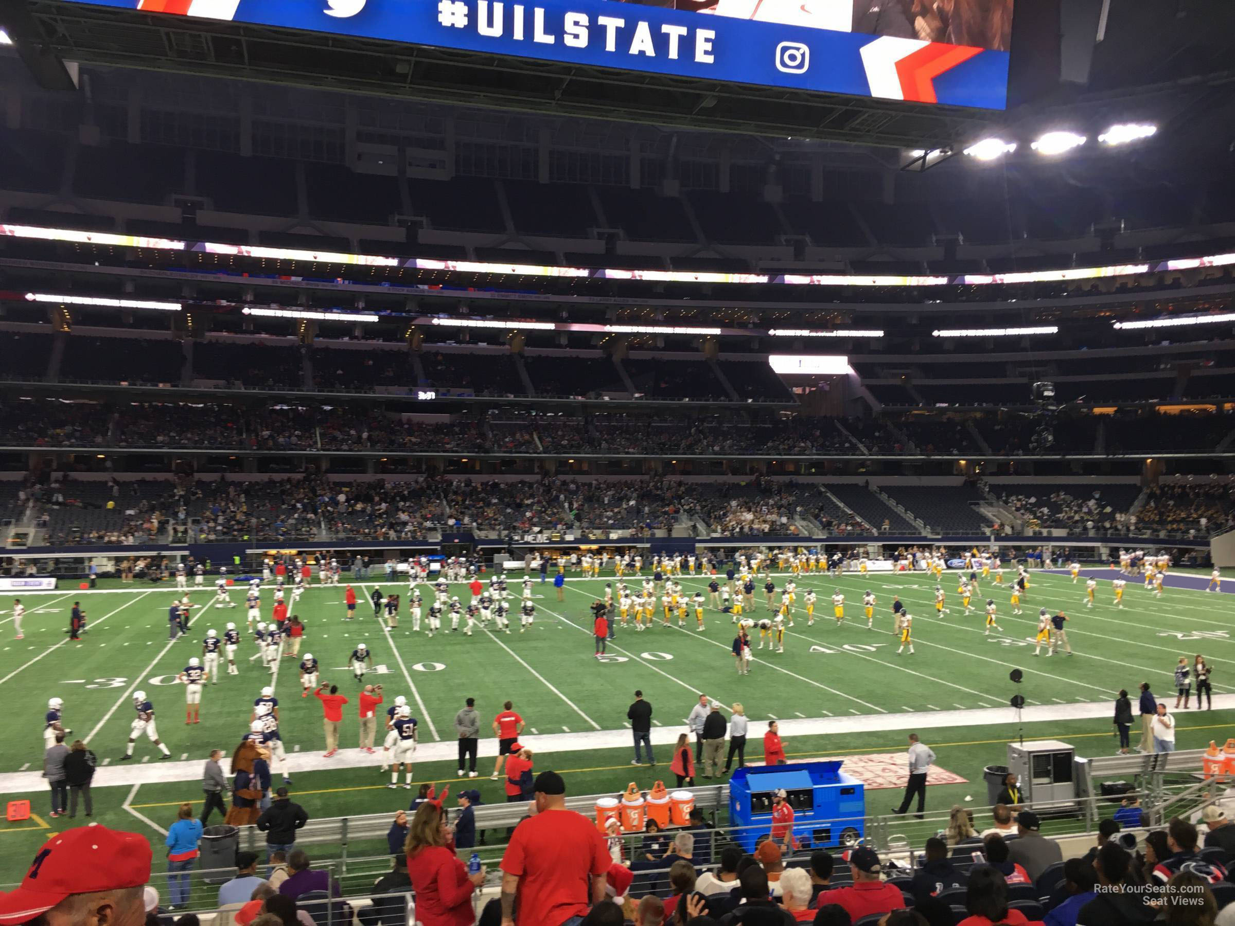 section c112, row 14 seat view for football - at&t stadium (cowboys stadium)