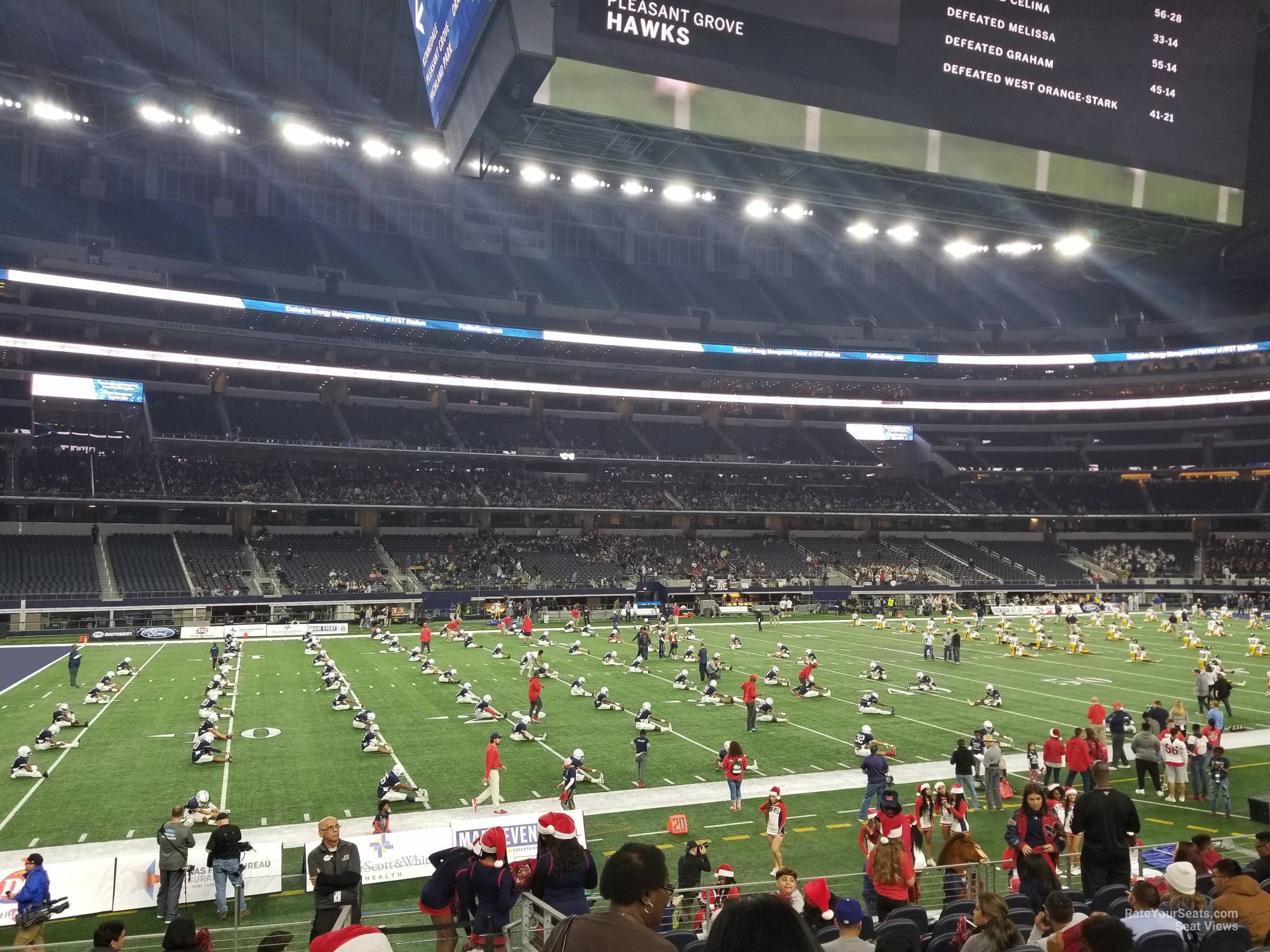 section c114, row 12 seat view  for football - at&t stadium (cowboys stadium)