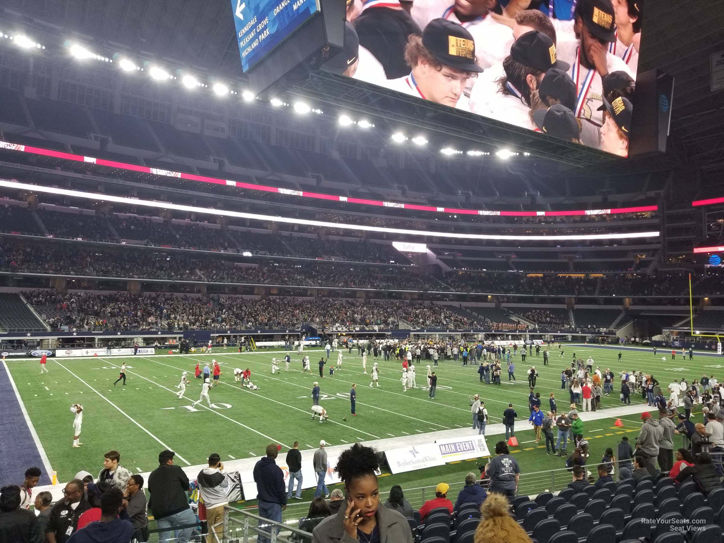 section c115, row 12 seat view  for football - at&t stadium (cowboys stadium)