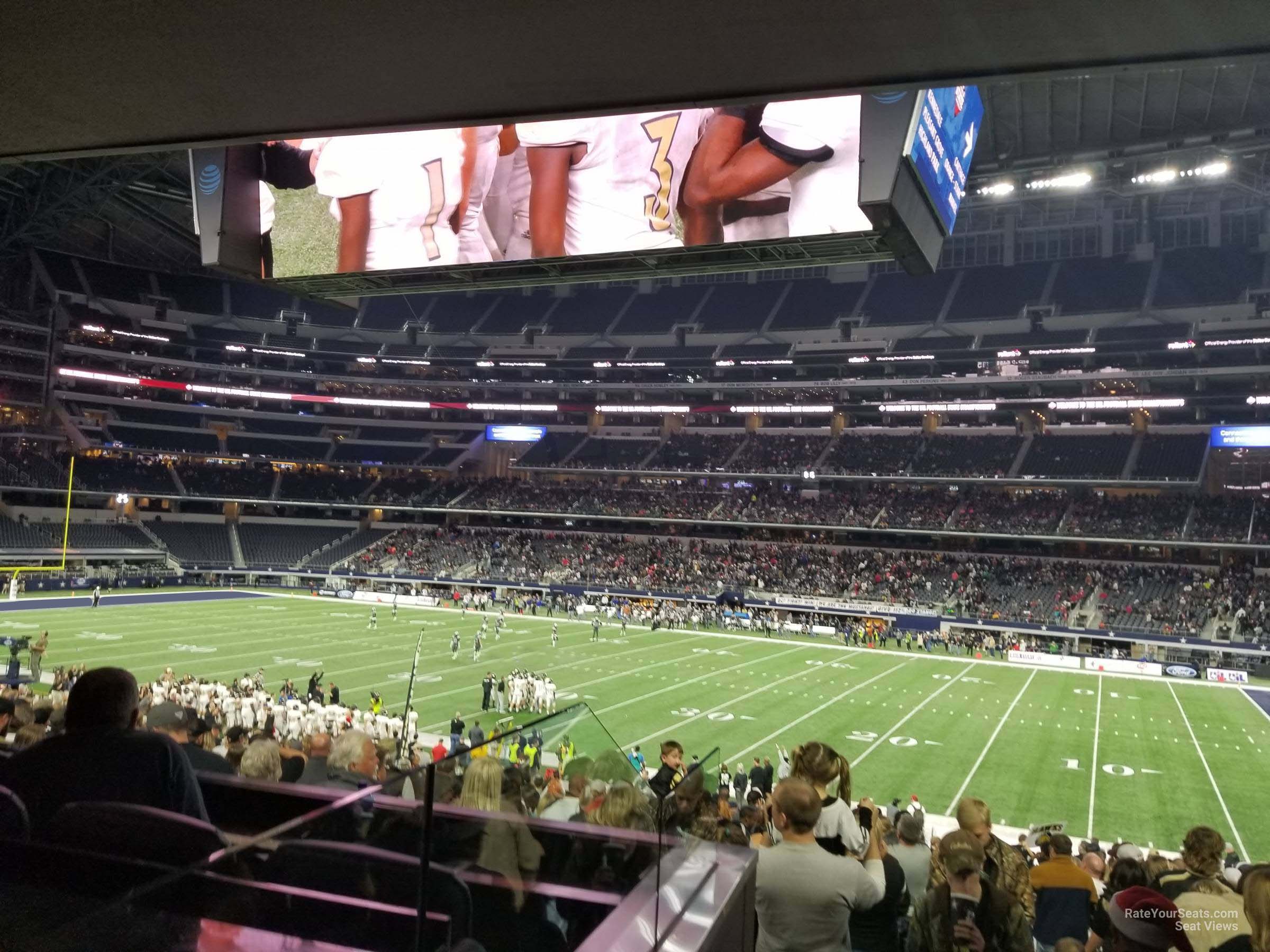 section c132, row 12 seat view  for football - at&t stadium (cowboys stadium)