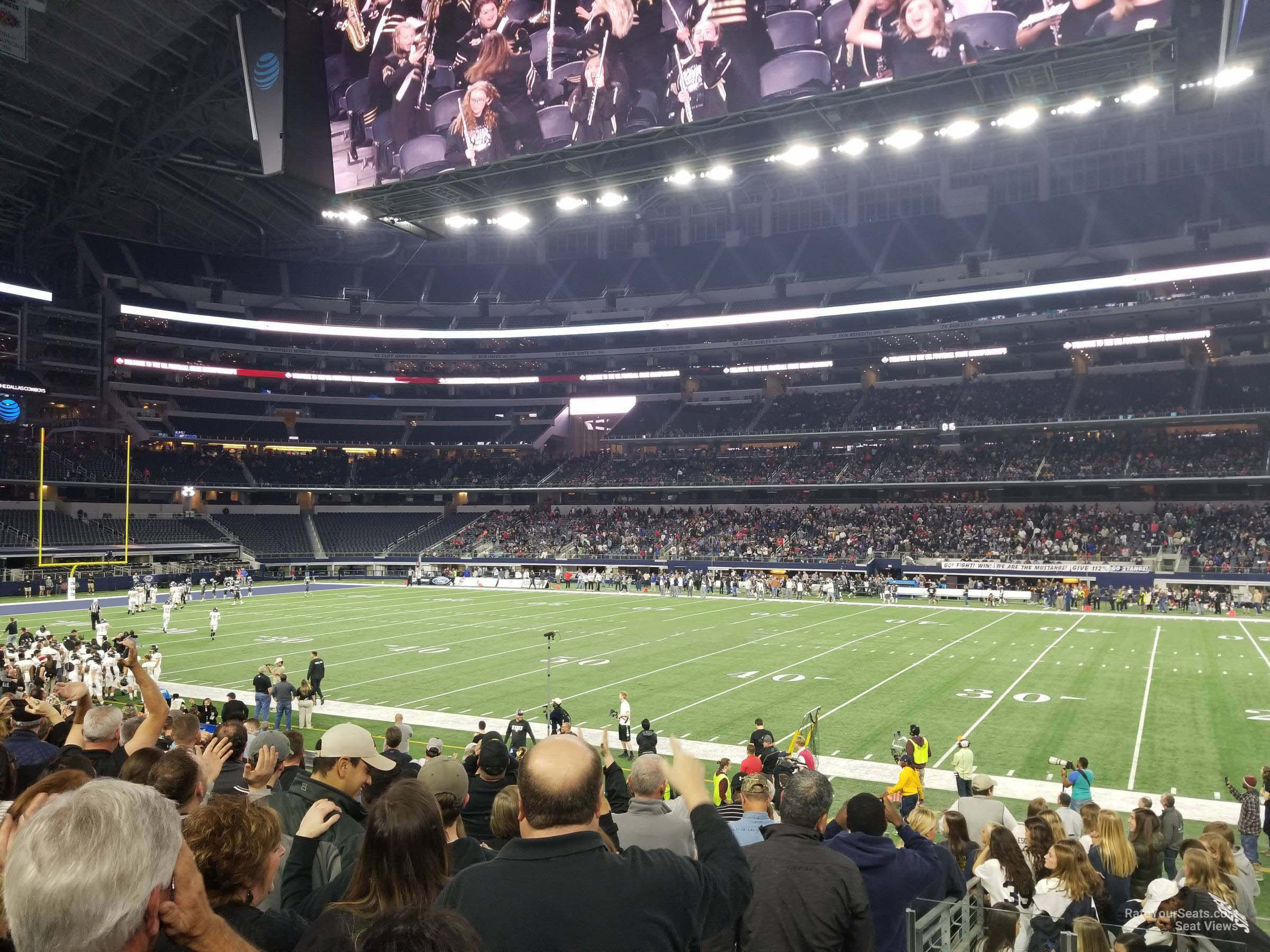 section c133, row 12 seat view  for football - at&t stadium (cowboys stadium)