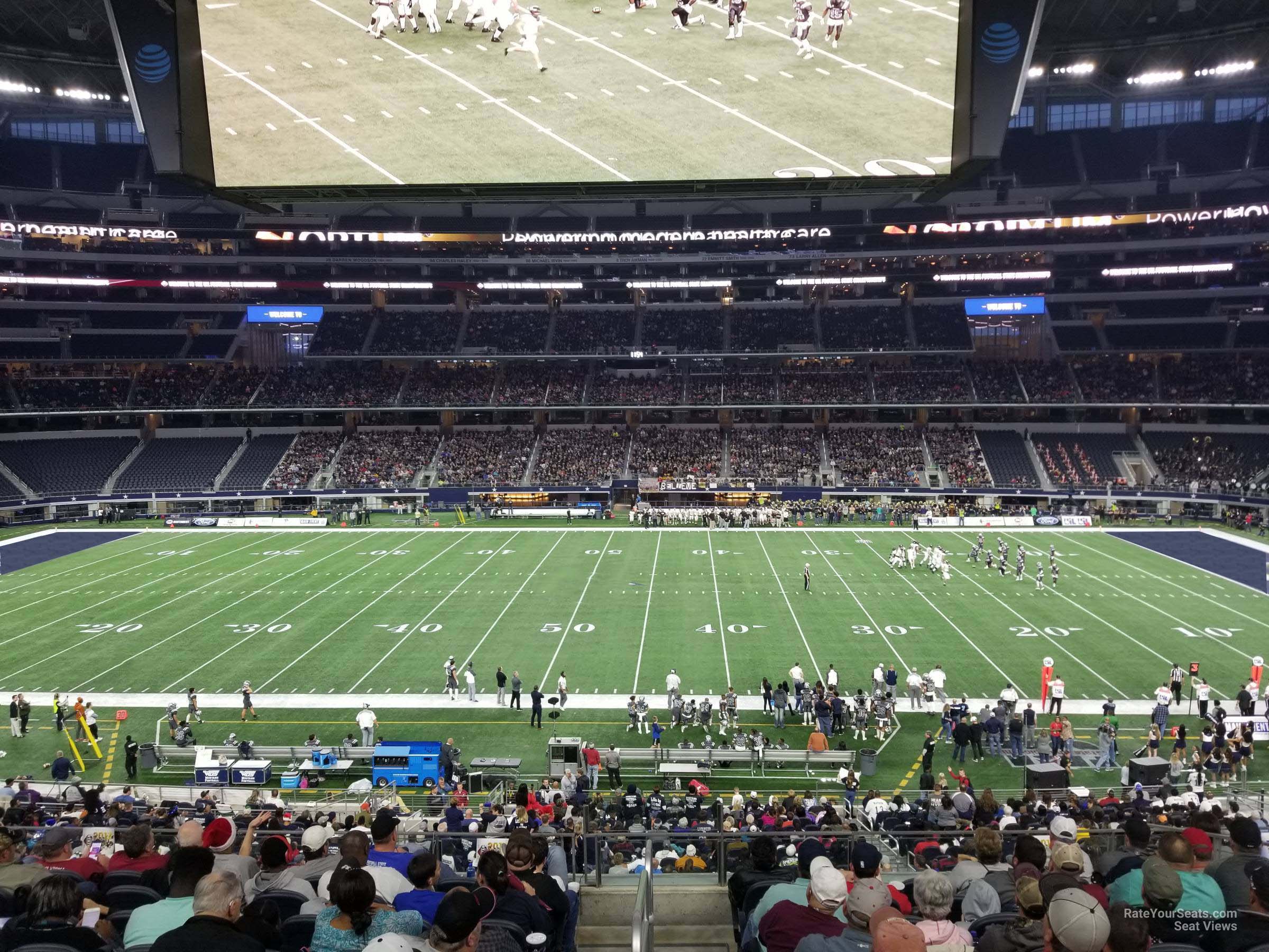 section c209, row 10 seat view  for football - at&t stadium (cowboys stadium)