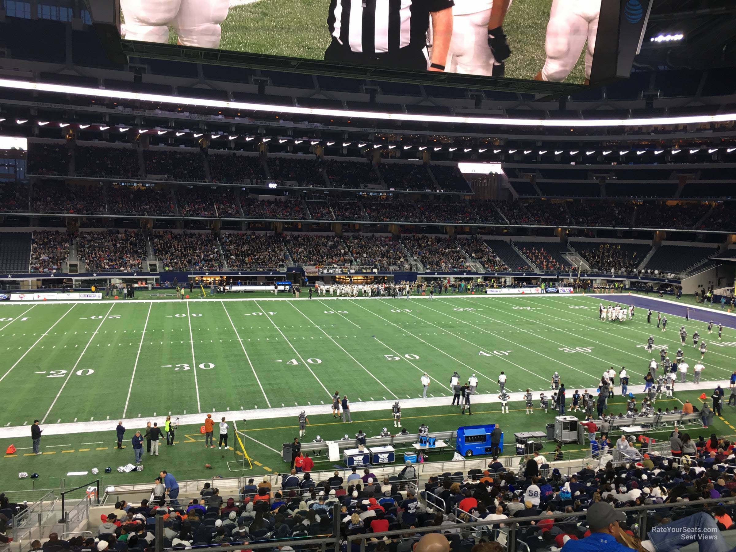 section c211, row 4 seat view  for football - at&t stadium (cowboys stadium)