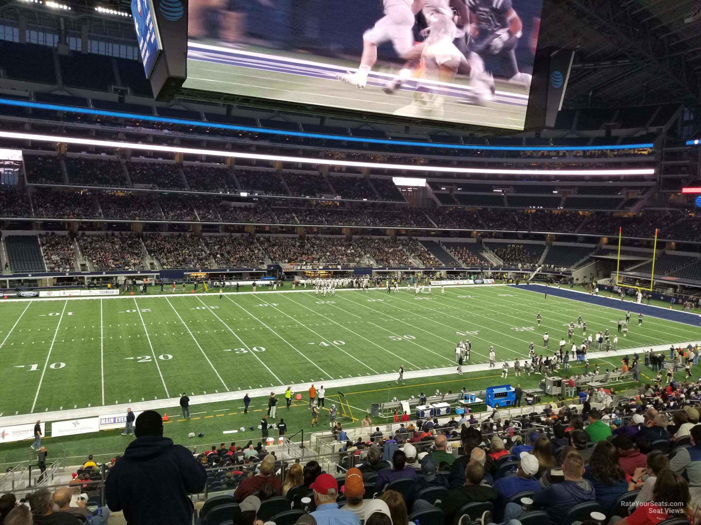 section c213, row 10 seat view  for football - at&t stadium (cowboys stadium)