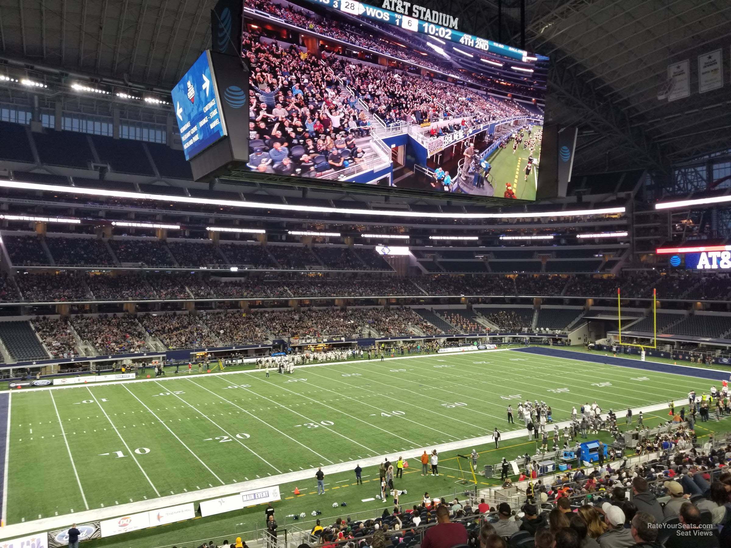 section c214, row 10 seat view  for football - at&t stadium (cowboys stadium)