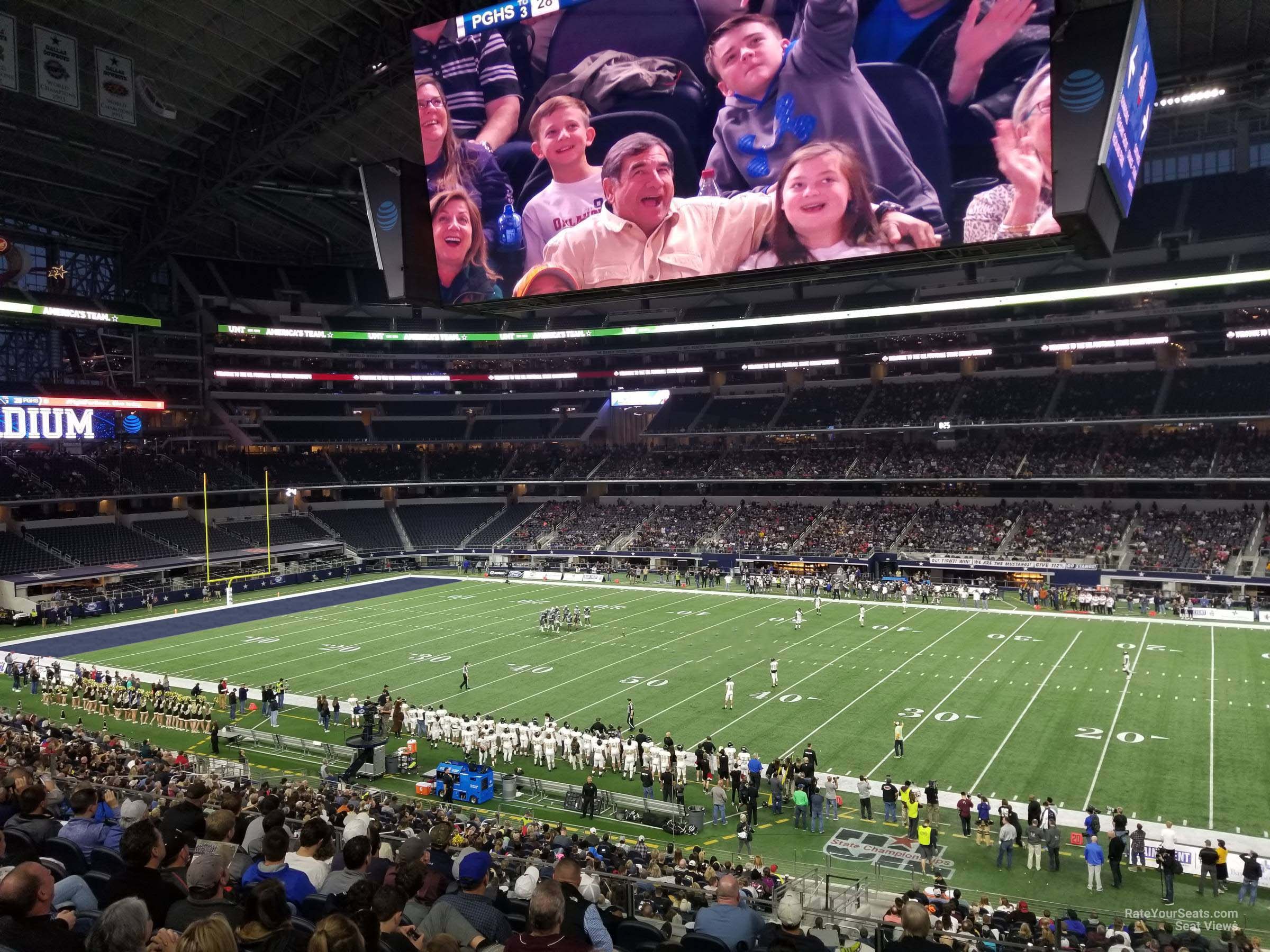 section c232, row 10 seat view  for football - at&t stadium (cowboys stadium)