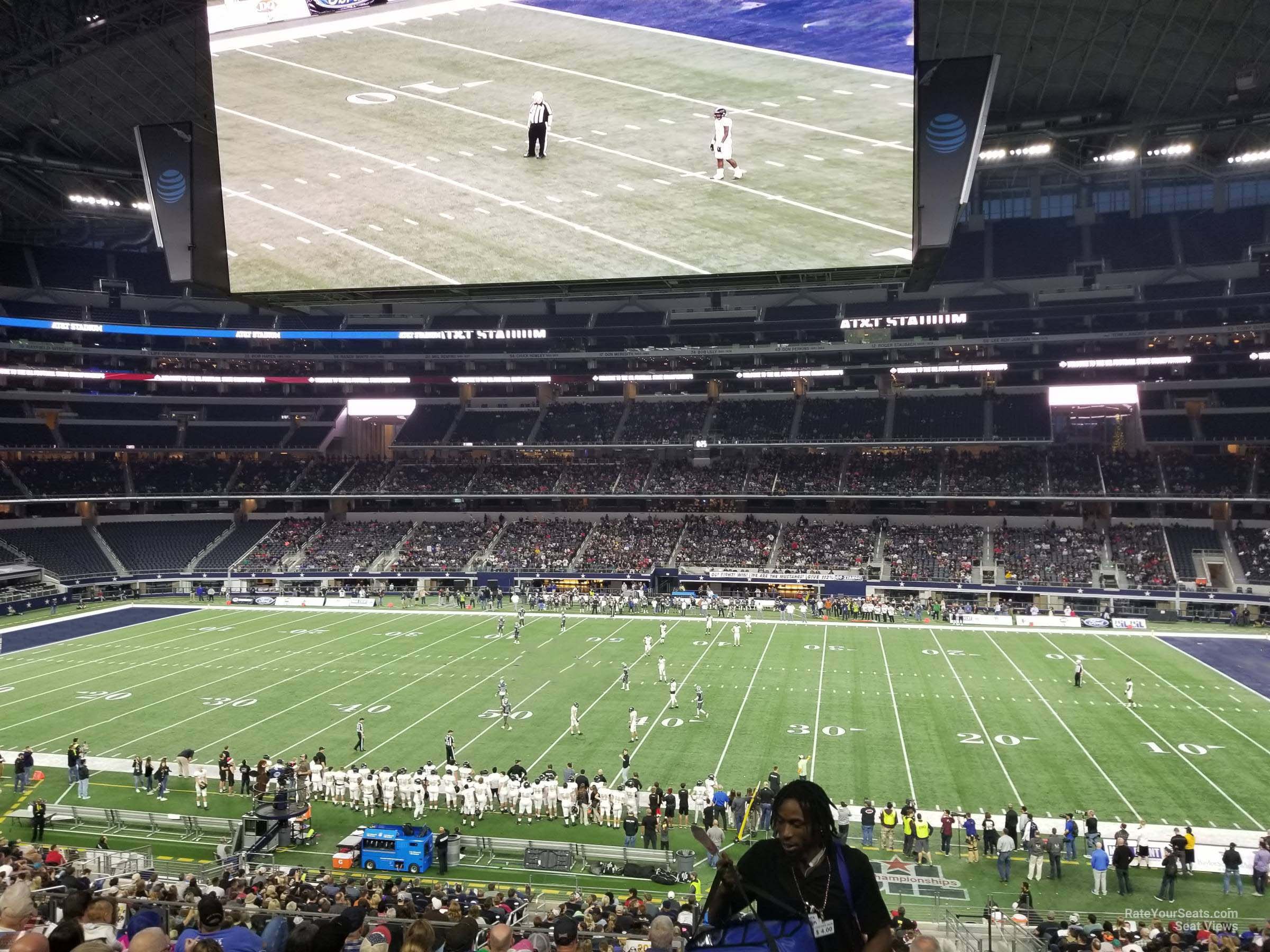 section c233, row 10 seat view  for football - at&t stadium (cowboys stadium)