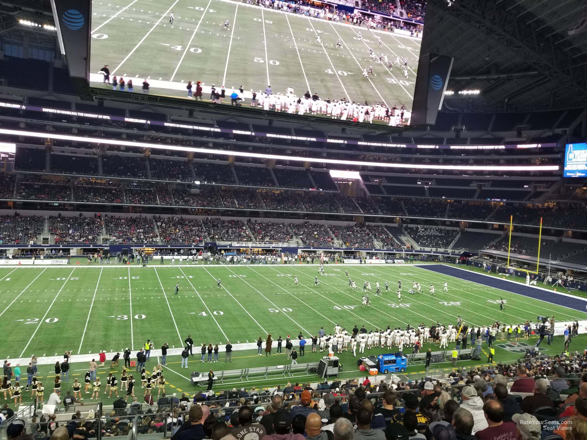 section c236, row 10 seat view  for football - at&t stadium (cowboys stadium)