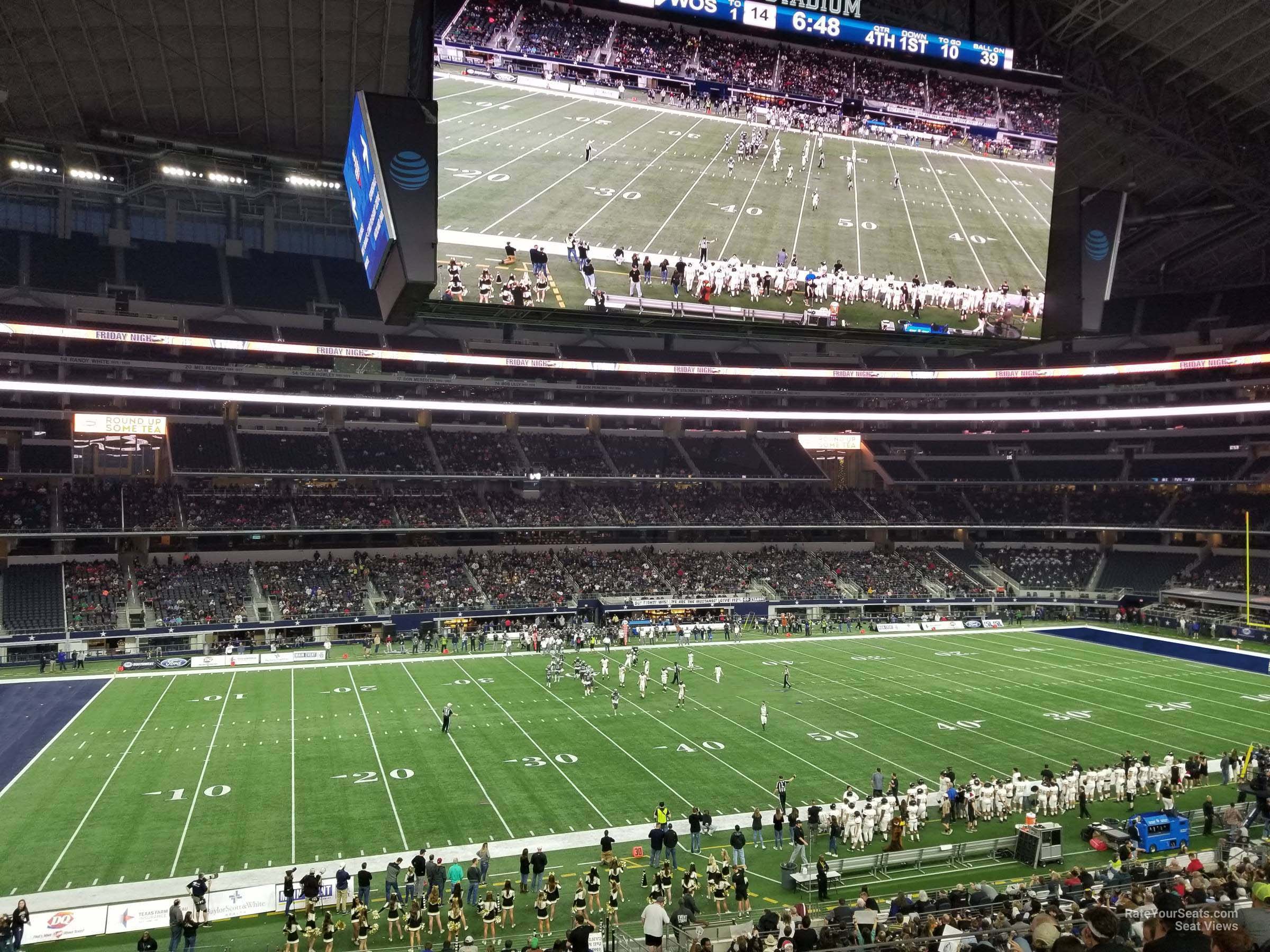 section c238, row 10 seat view  for football - at&t stadium (cowboys stadium)