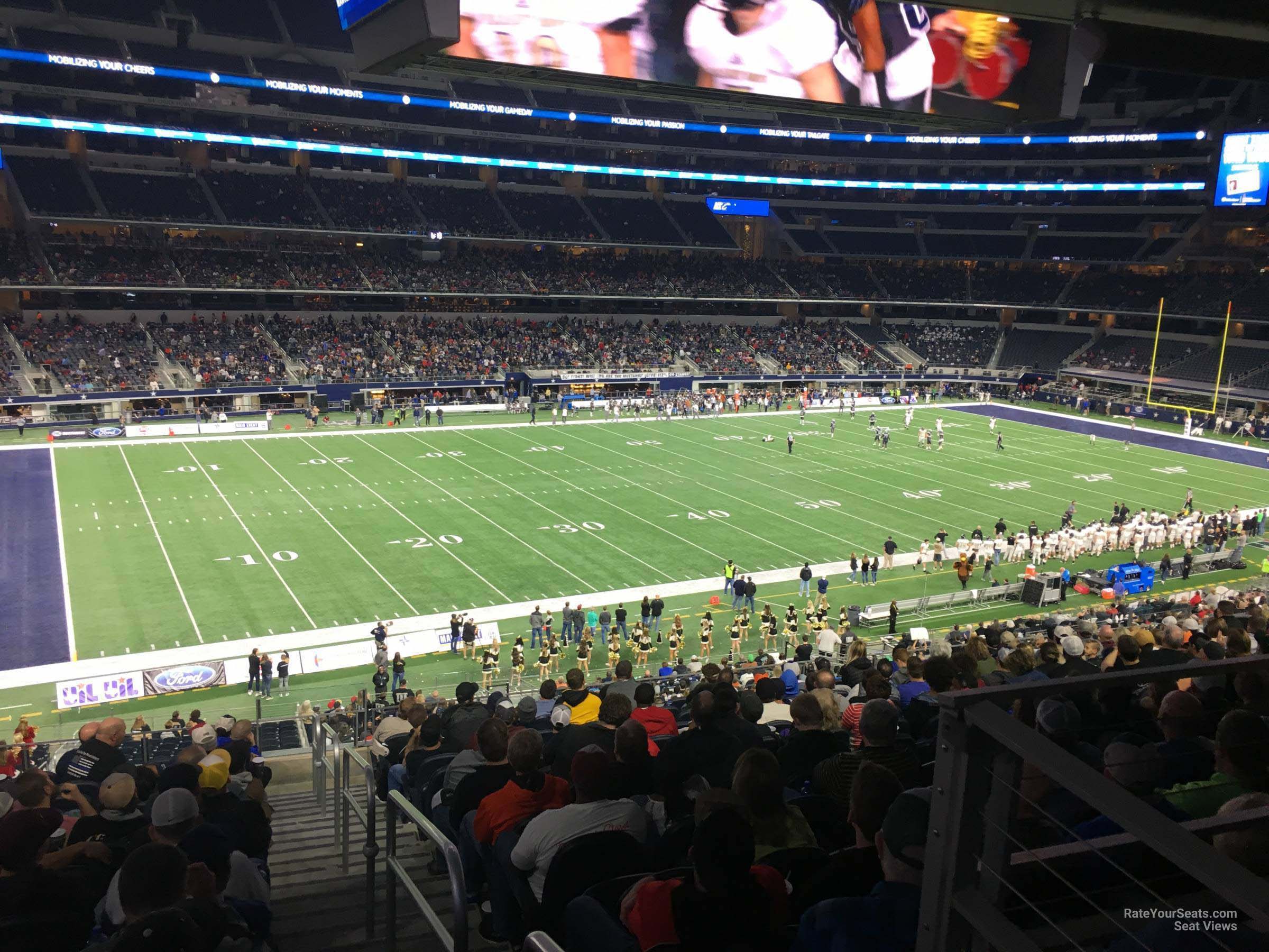 section c239, row 14 seat view  for football - at&t stadium (cowboys stadium)