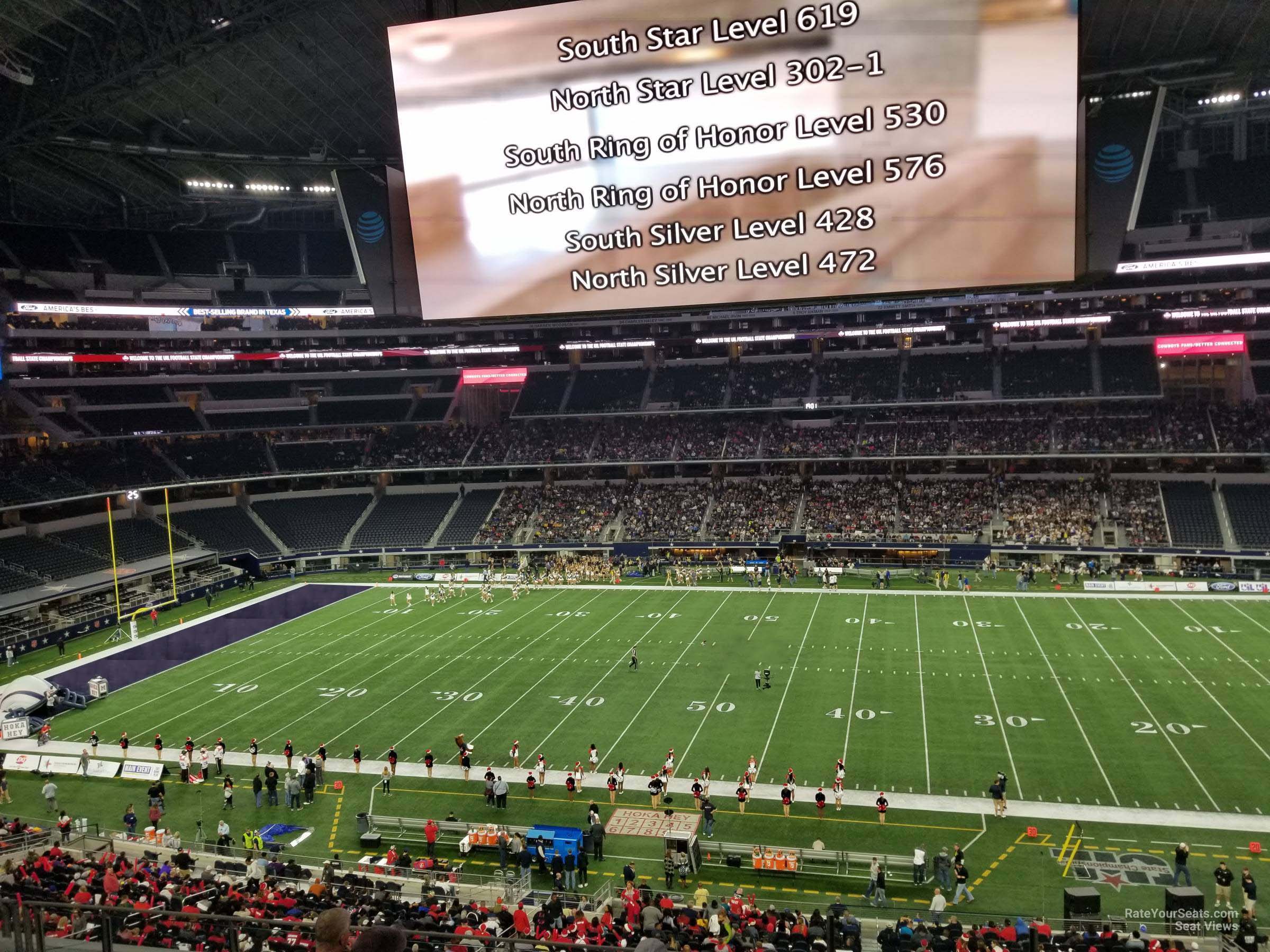 section c309, row 7 seat view  for football - at&t stadium (cowboys stadium)