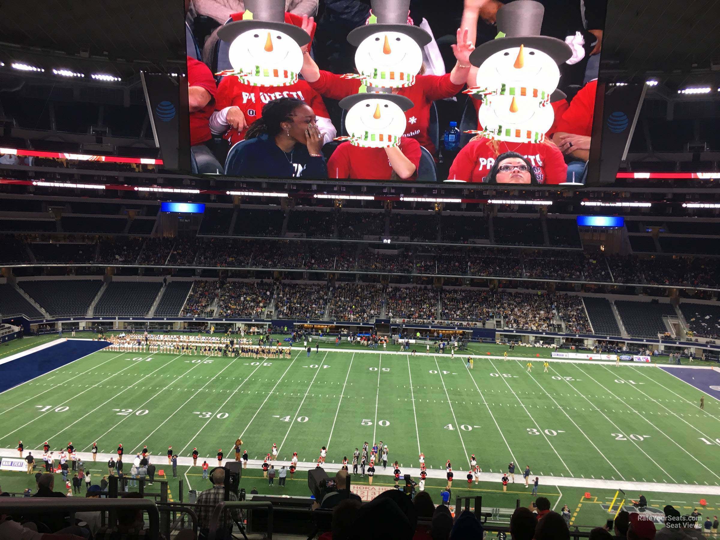 section c310, row 10 seat view  for football - at&t stadium (cowboys stadium)