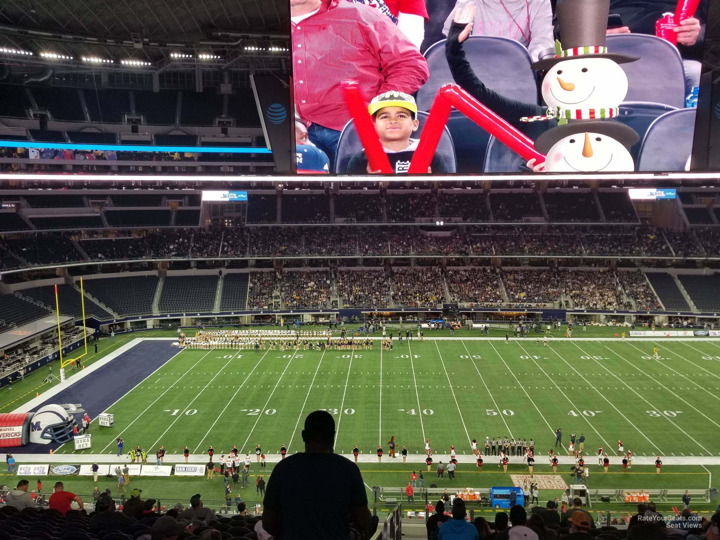 section c311, row 10 seat view  for football - at&t stadium (cowboys stadium)
