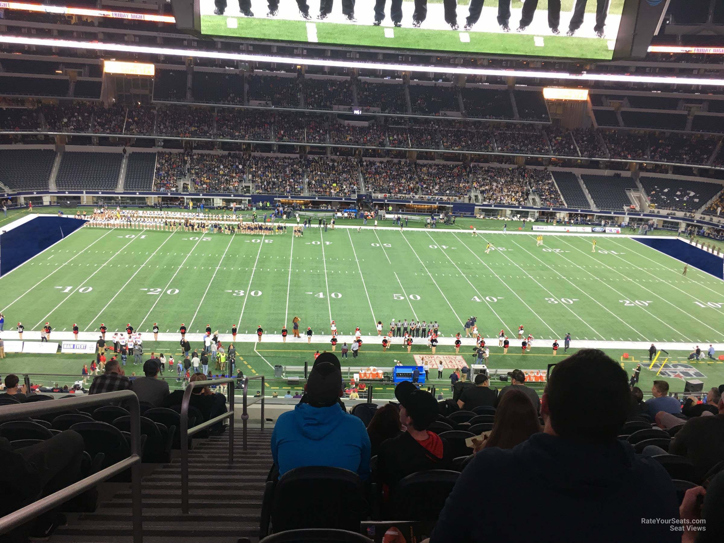 section c311, row 7 seat view  for football - at&t stadium (cowboys stadium)