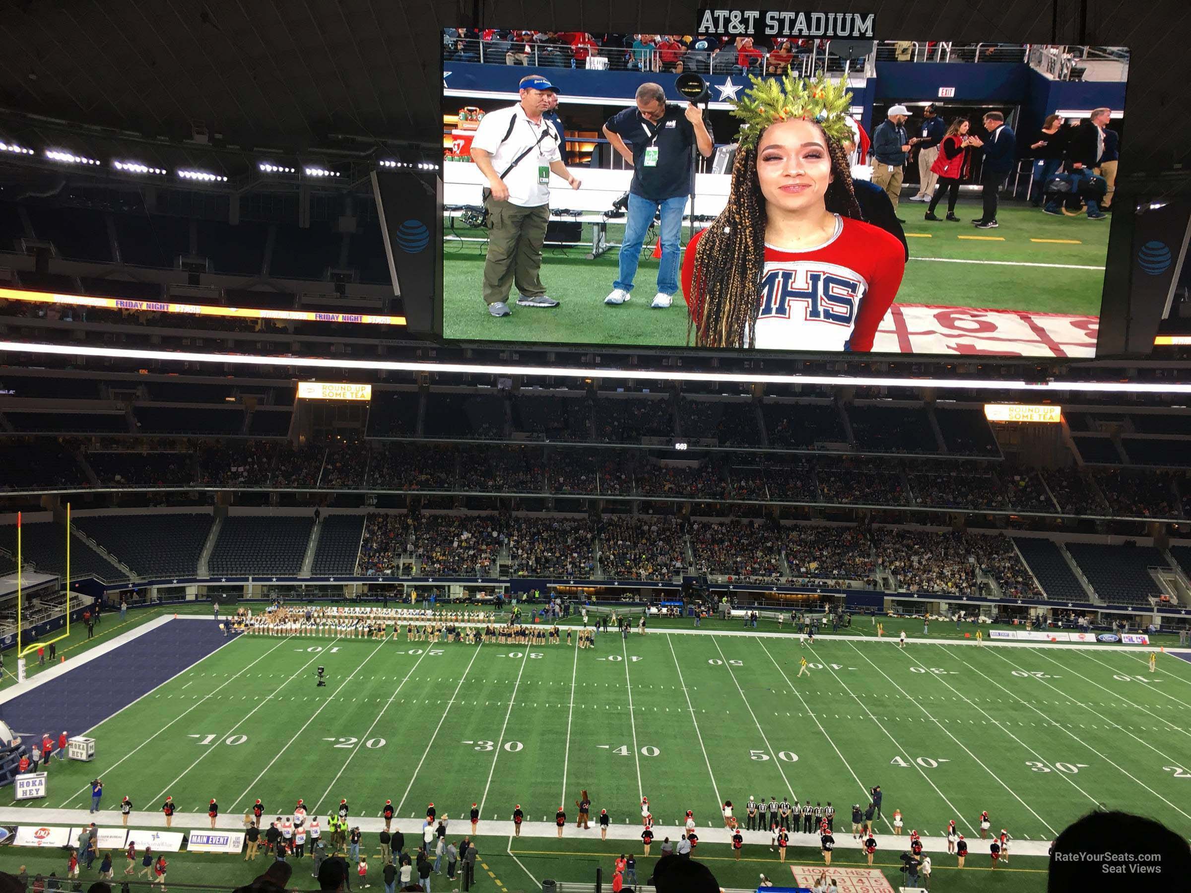 section c312, row 10 seat view  for football - at&t stadium (cowboys stadium)