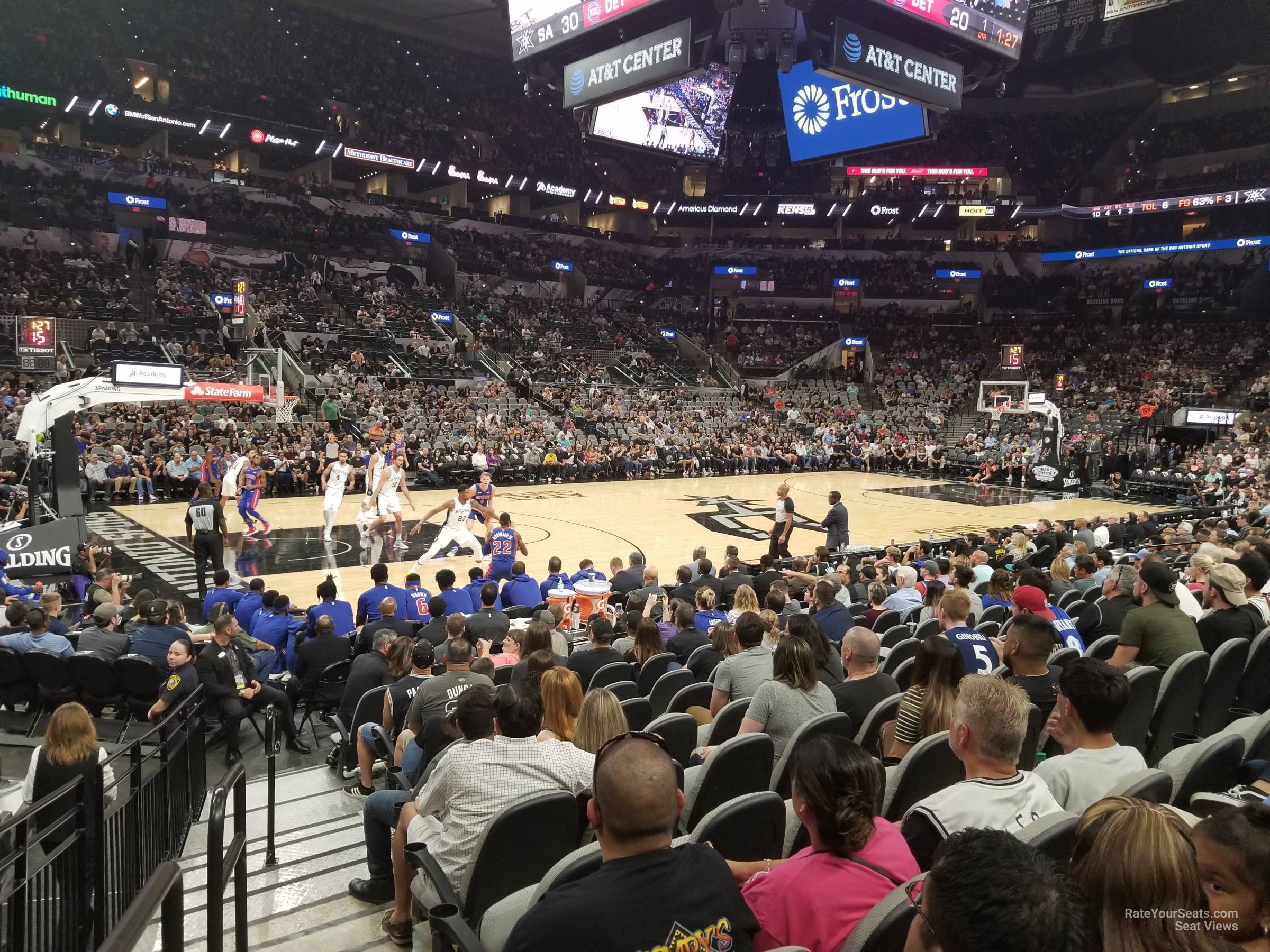 section 10, row 13 seat view  for basketball - at&t center