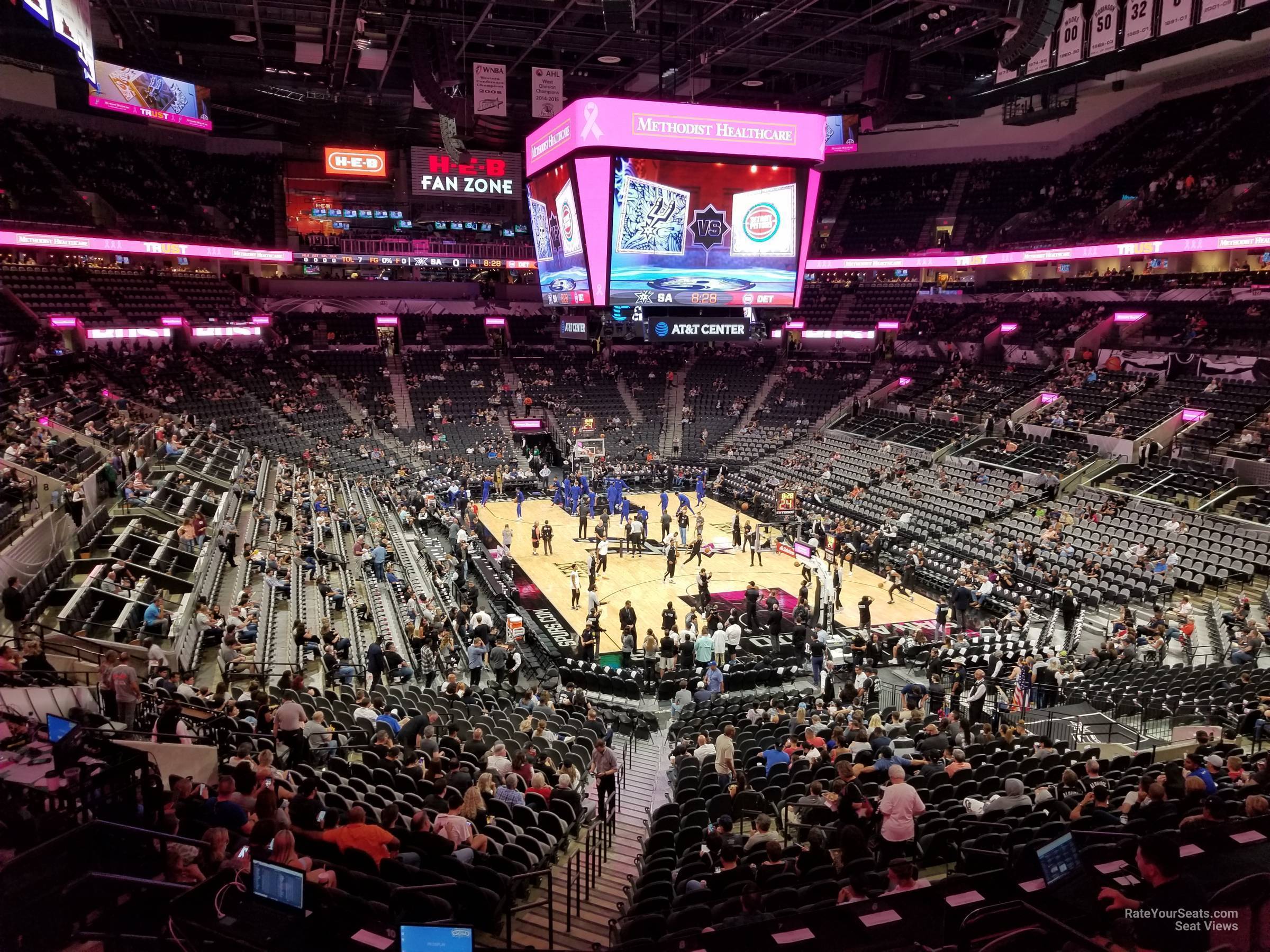 section 102, row 33 seat view  for basketball - at&t center