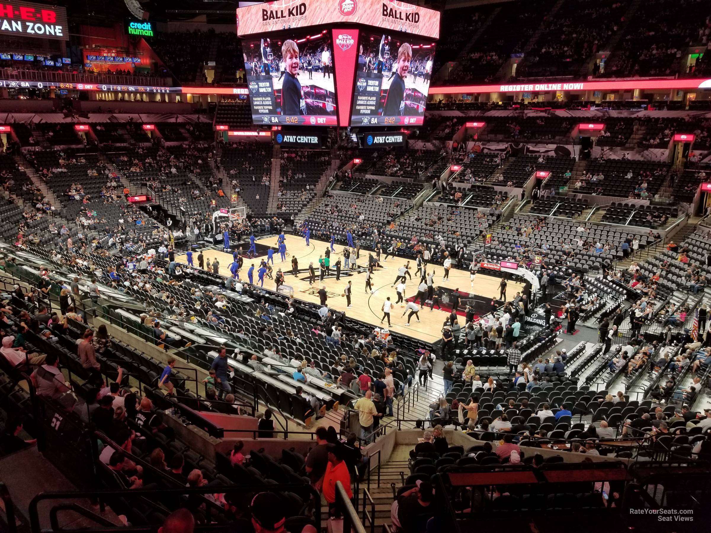 section 104, row 33 seat view  for basketball - at&t center