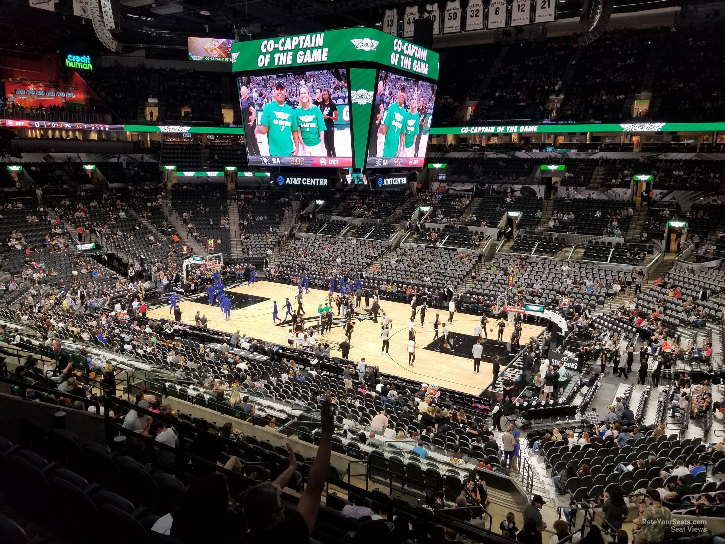 section 105, row 33 seat view  for basketball - at&t center