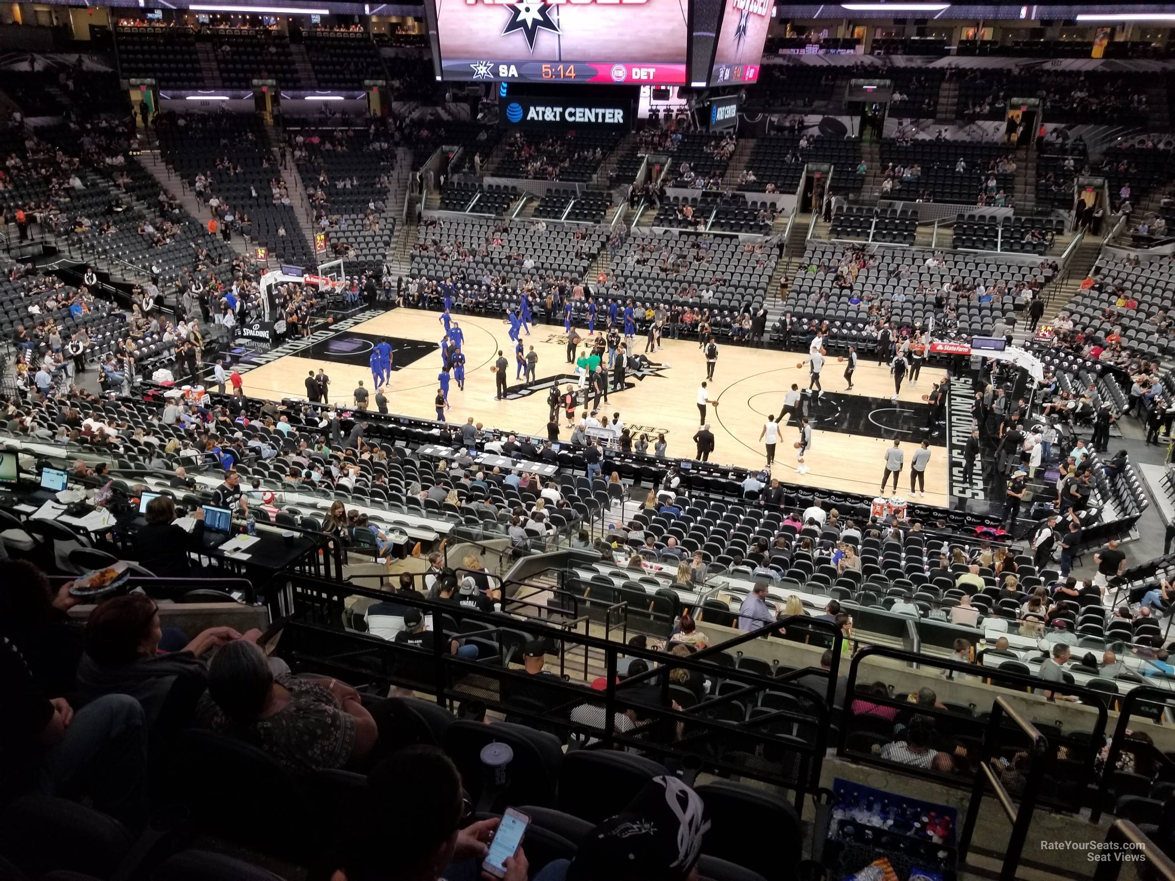 section 106, row 33 seat view  for basketball - frost bank center