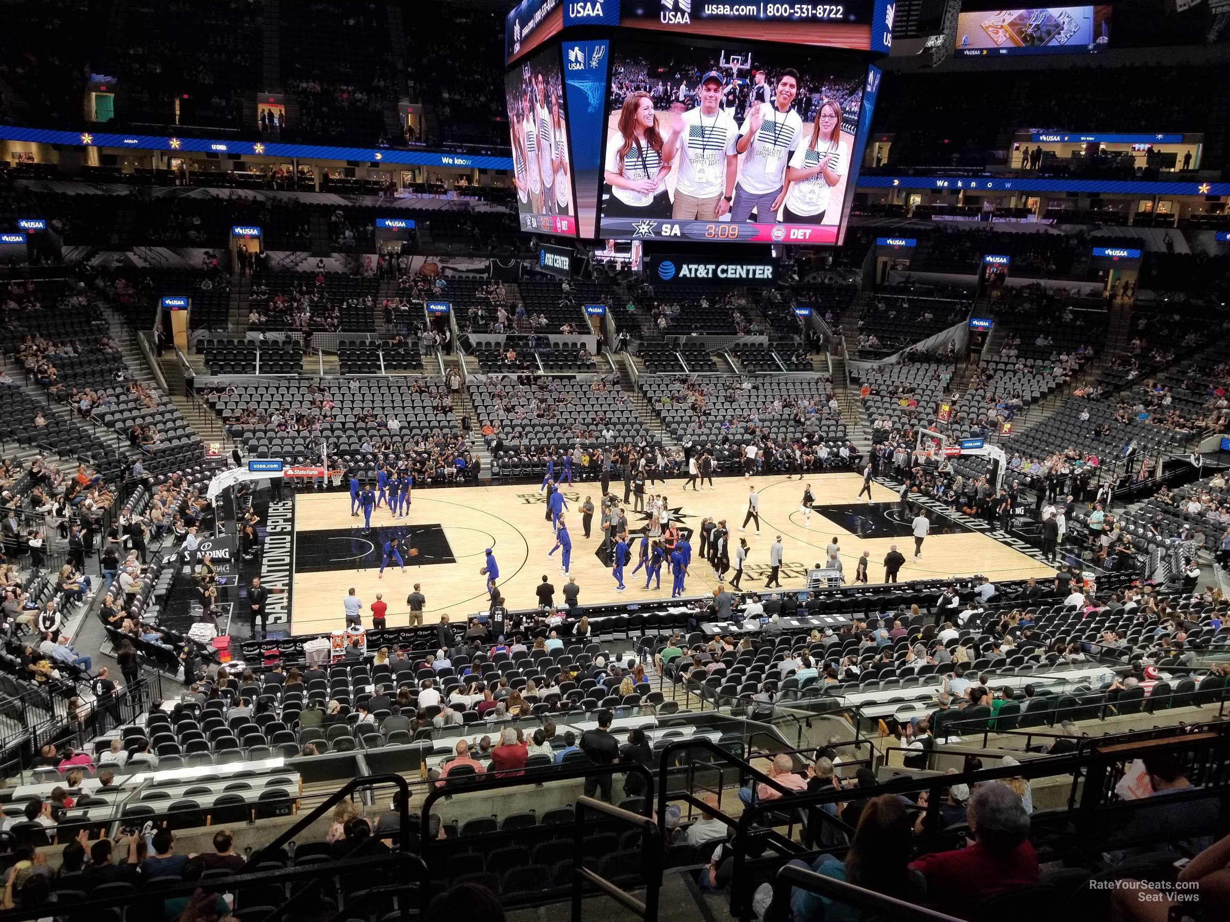 section 109, row 33 seat view  for basketball - at&t center