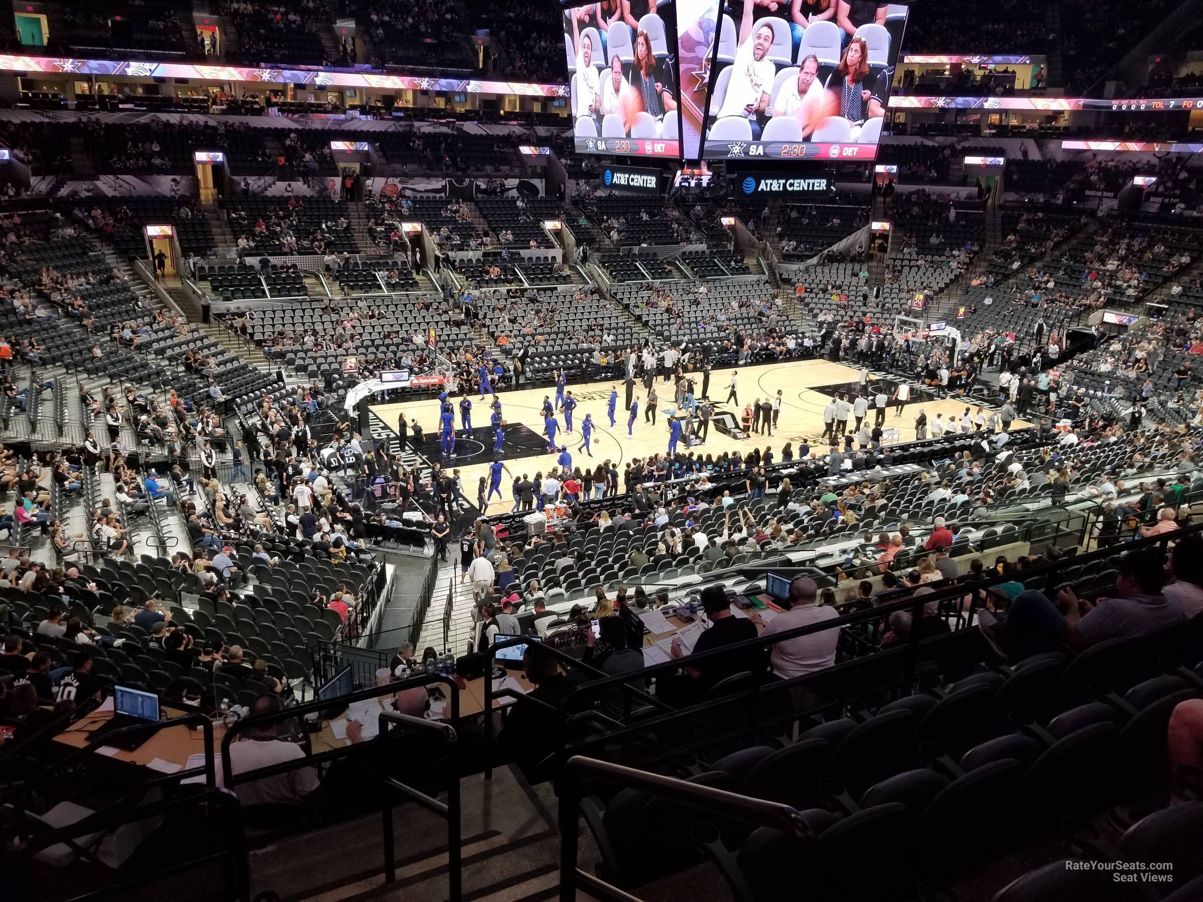 section 110, row 33 seat view  for basketball - frost bank center