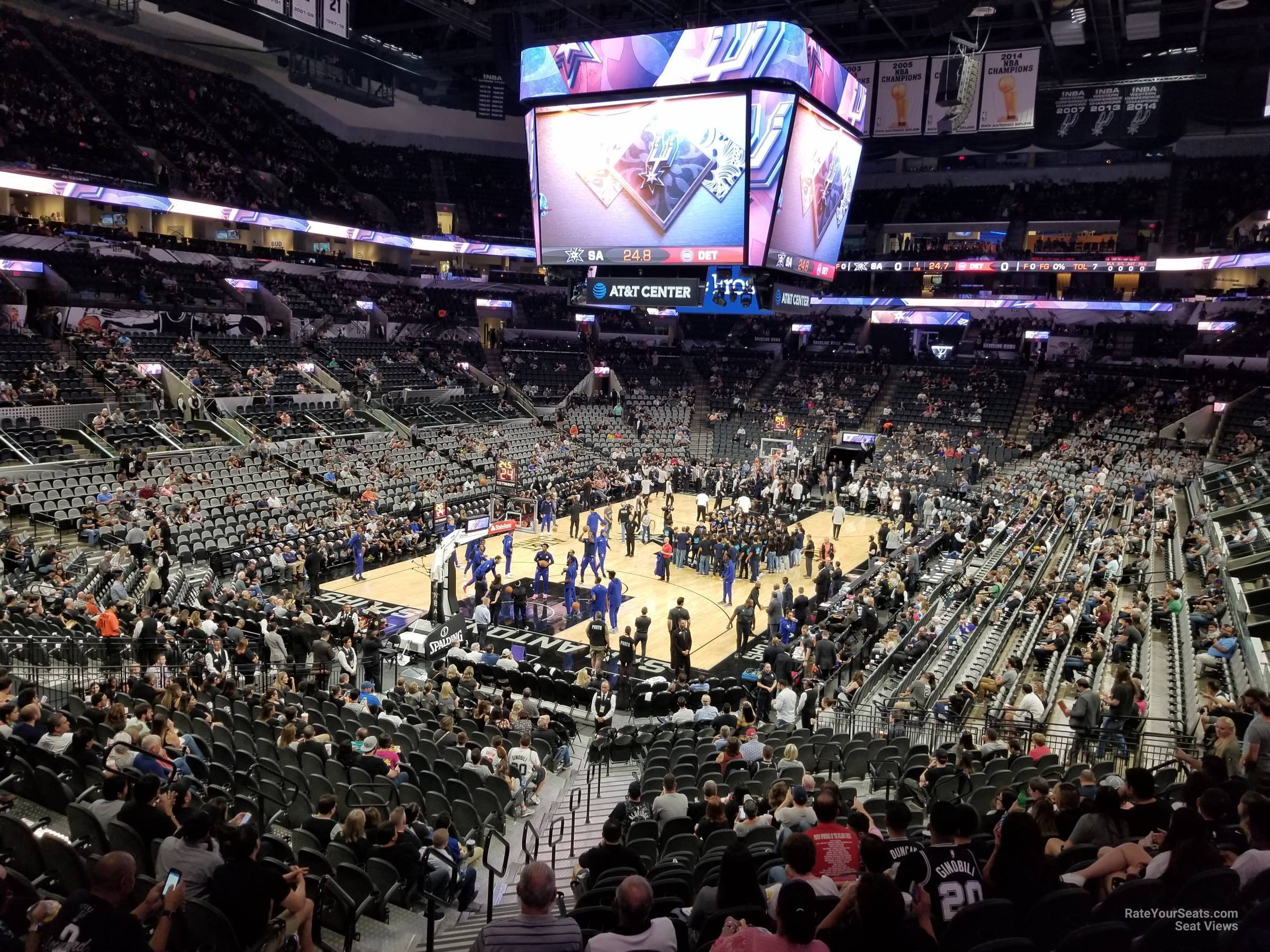 section 113, row 27 seat view  for basketball - at&t center